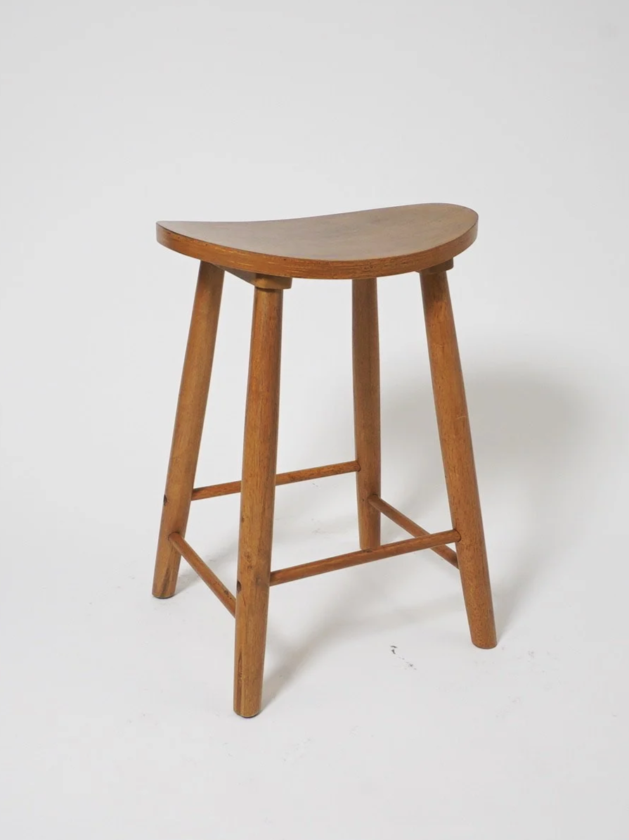 Pecan Curved Counter Stool, $35, H24" x W18" x D15", 2 Total