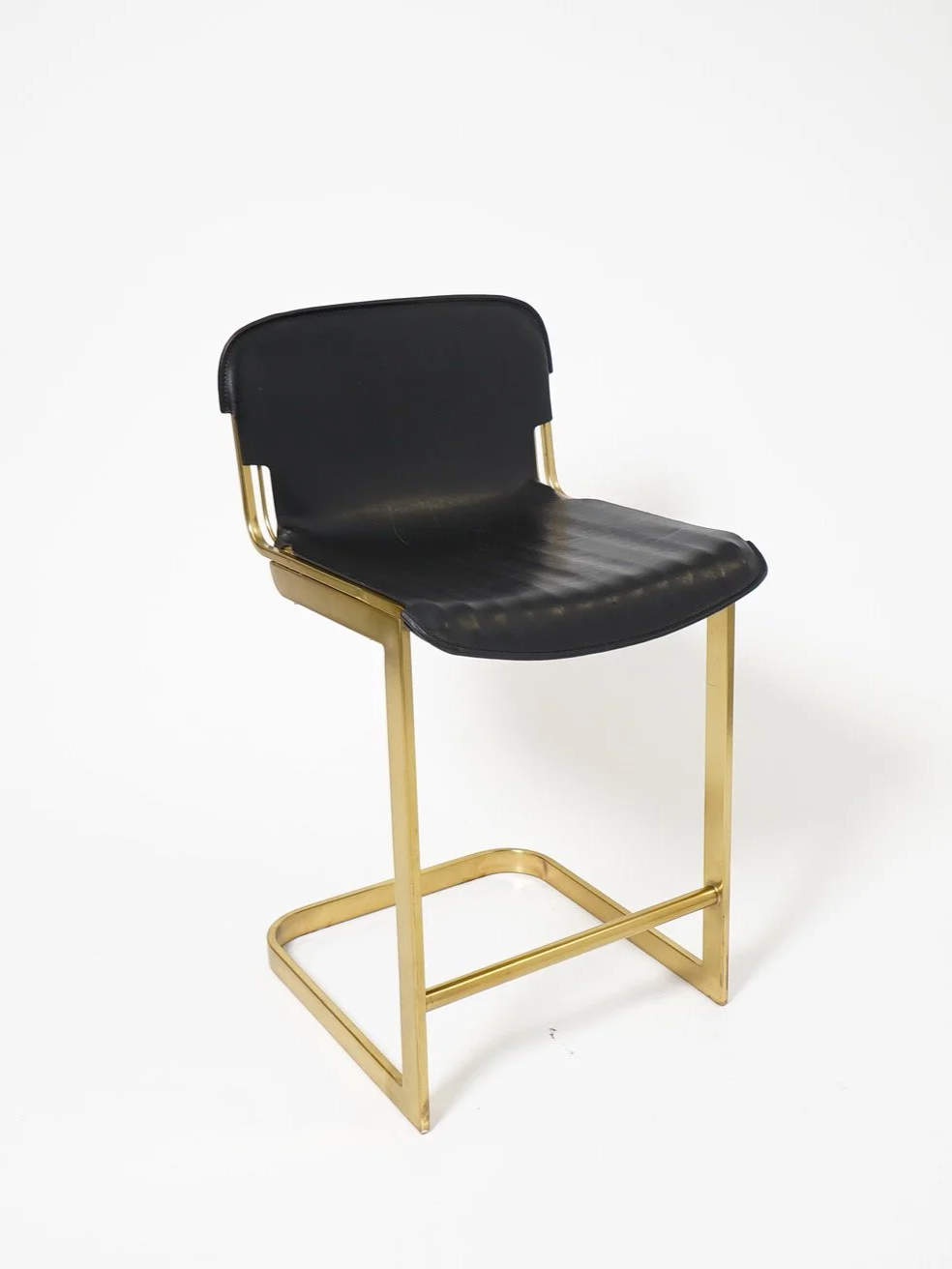 Black Leather Counter Stool, $165, H35" x W19" x D20", 3 Total