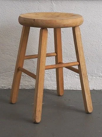 Vintage Light Wood Stool, $25, H18" x W12.5" x D12.5", 1 Total