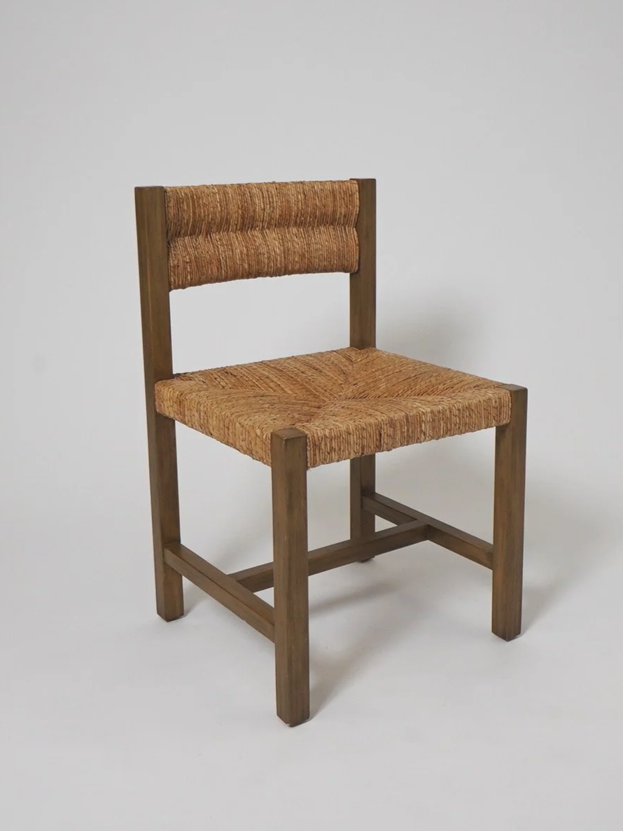 Woven Straw & Wood Chair, $75, H31" x W19" x D20", 4 Total