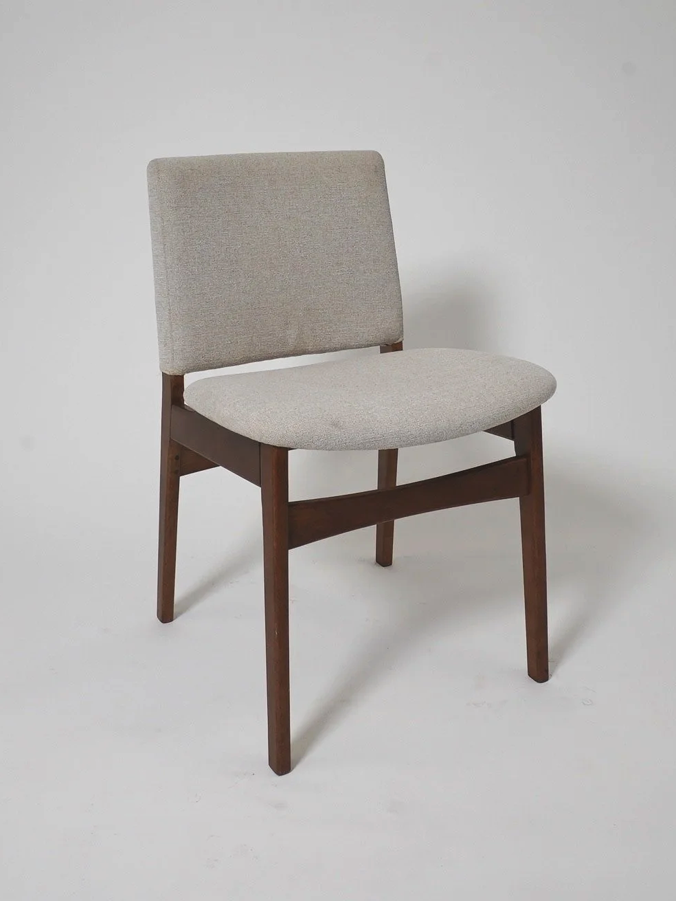 Beige & Walnut Dining Chair, $45, H31" x W20" x D19", 1 Total