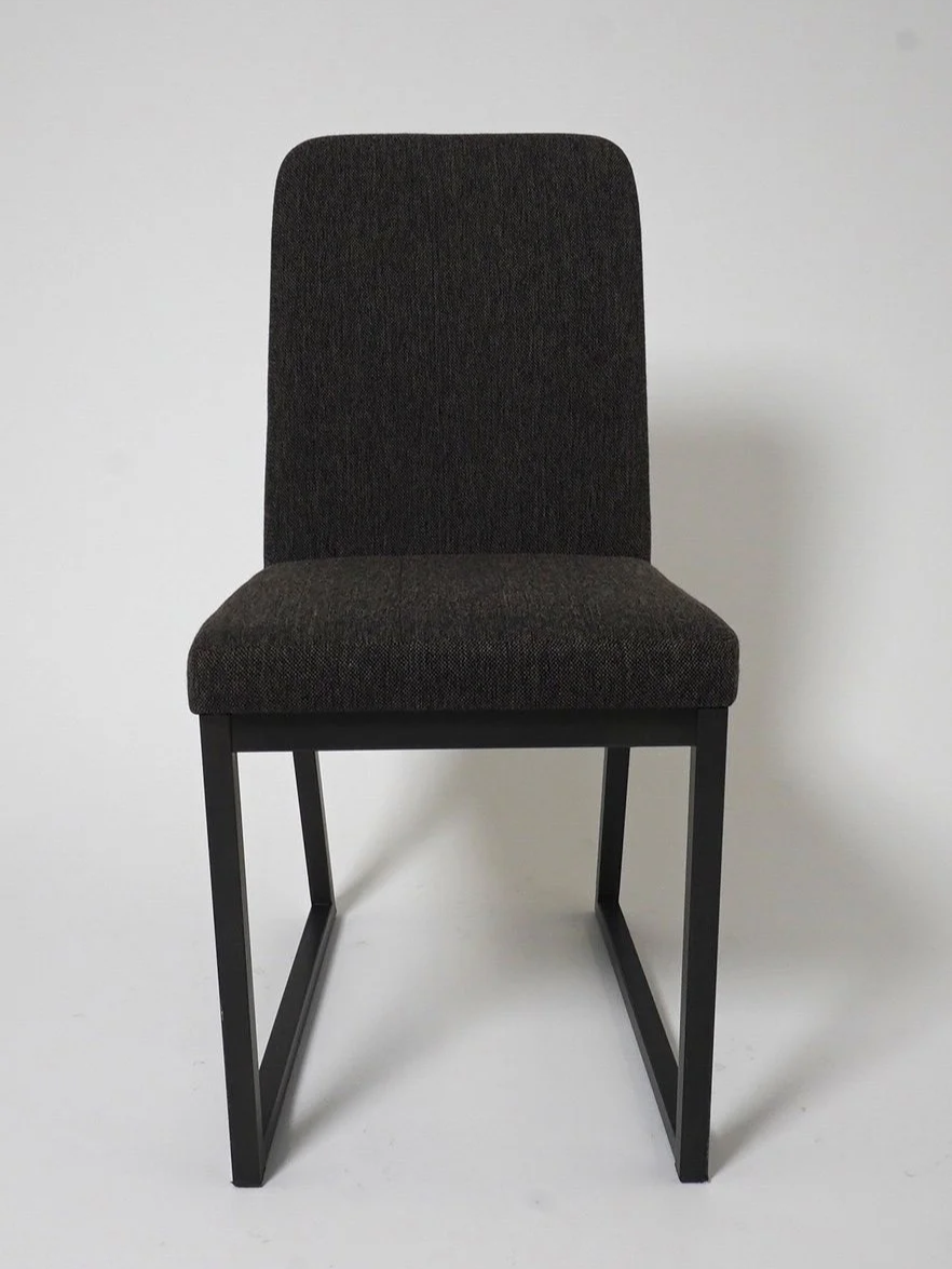 Black Upholstered Chair, $35, H35" x W18" x D20", 1 Total