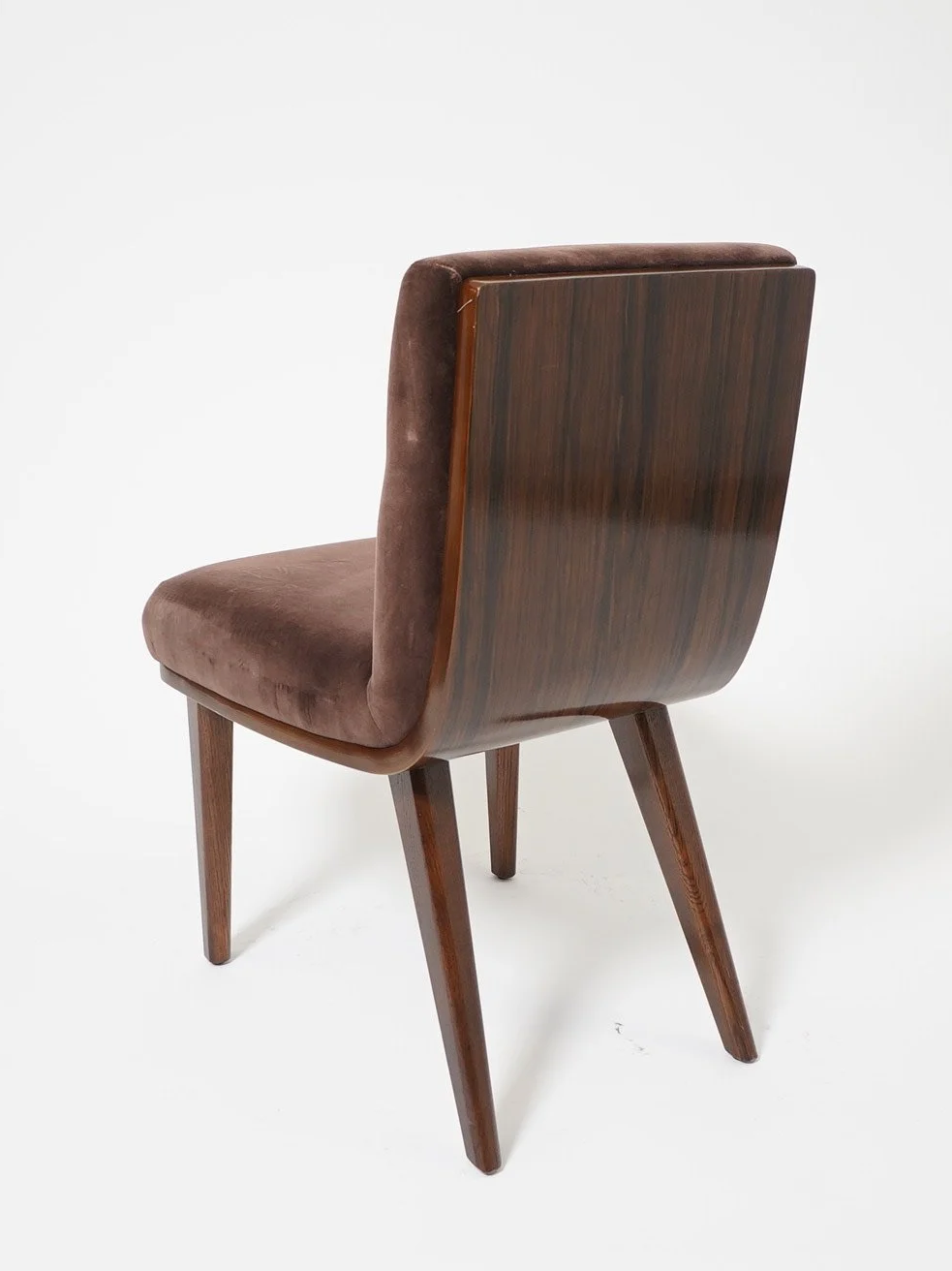 Brown Velvet Rosewood Chair, $135, H32" x W20" x D22", 1 Total
