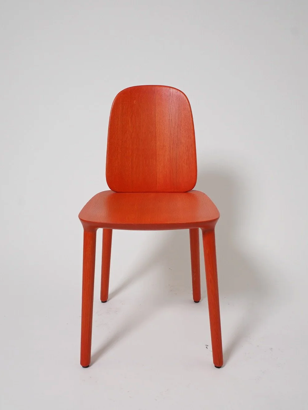 Modern Orange Wood Chair, $130, H32" x W16" x D16", 1 Total