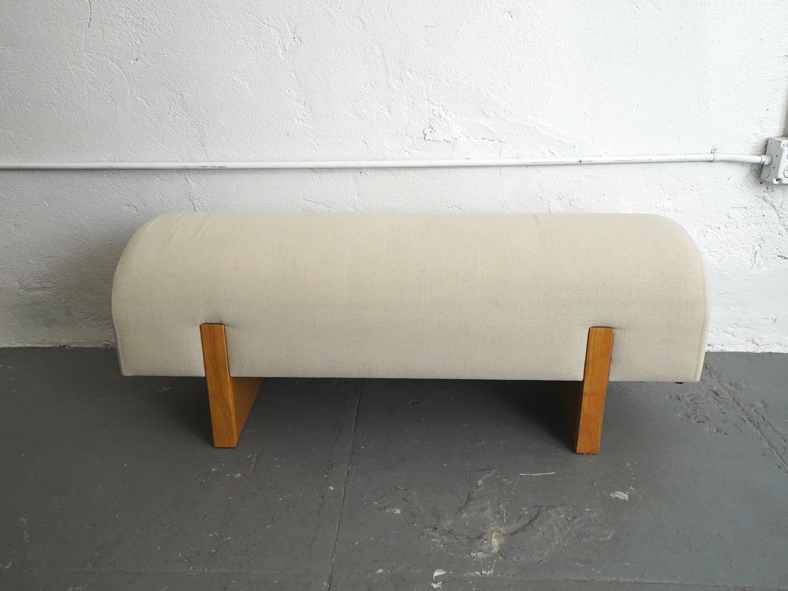 Taupe Padded Bench, $70, H19" x W48" x D15", 1 Total