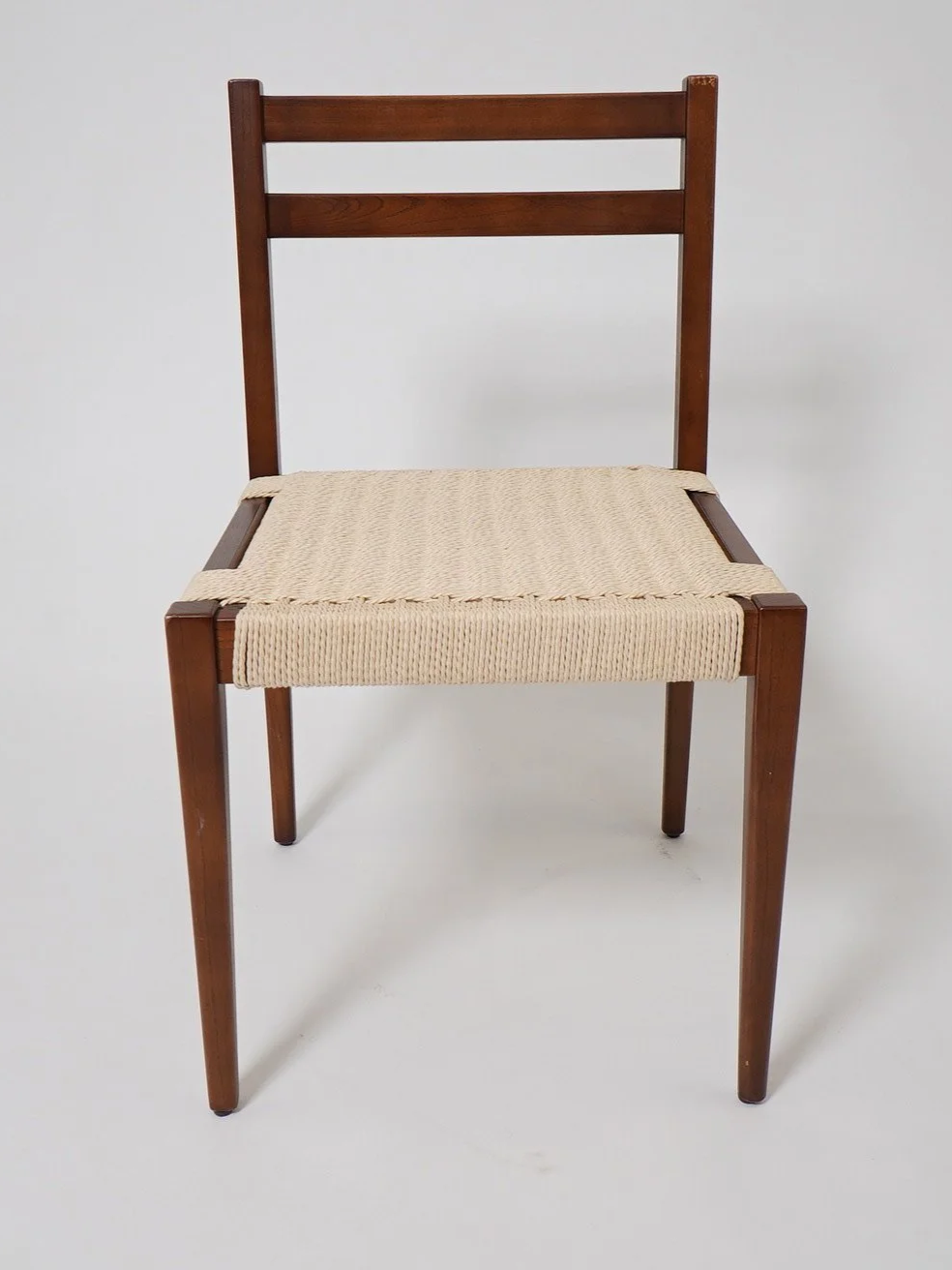 Woven Seat Walnut Chair, $75, H34" x W19" x D20", 2 Total