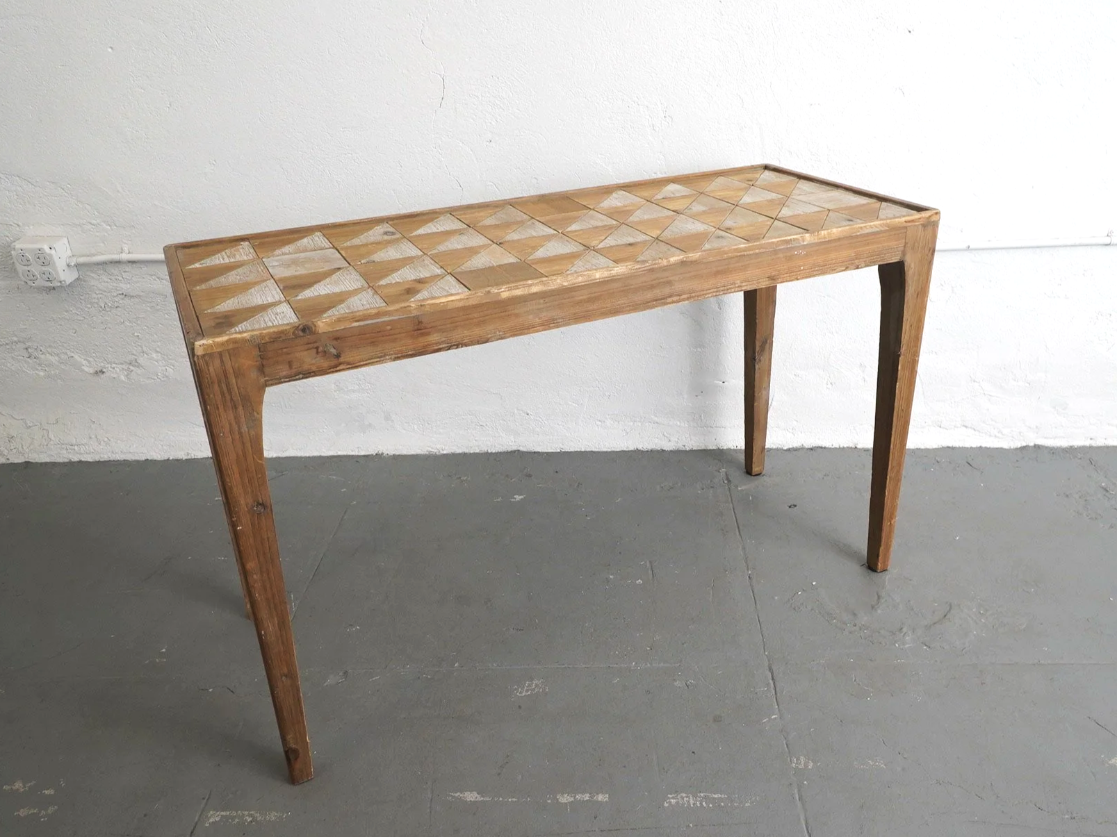 Geo Top Wood Console Table, $85, H30" x W48" x D20", 2 Total