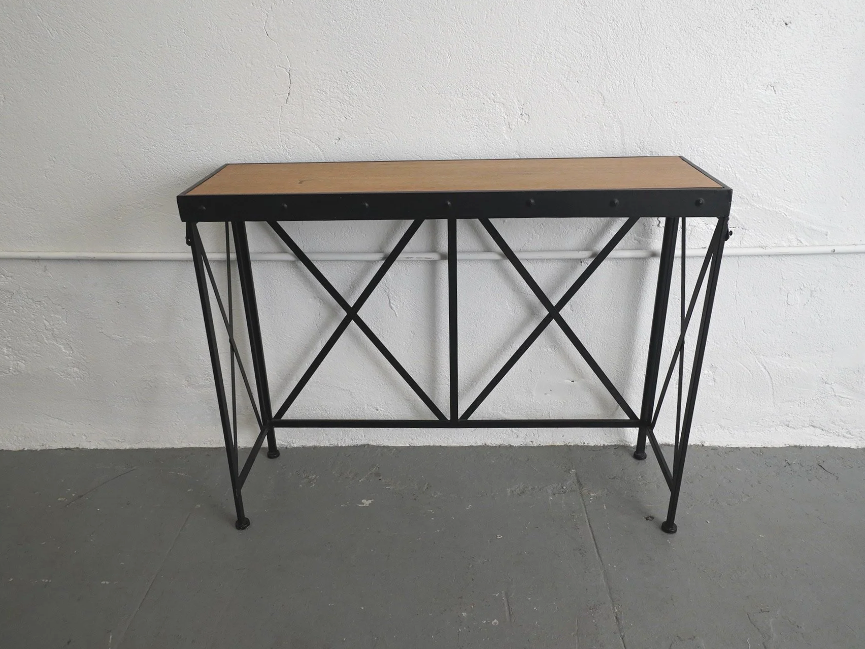 Black & Pecan Console Table, $75, H30" x W39" x D12, 1 Total
