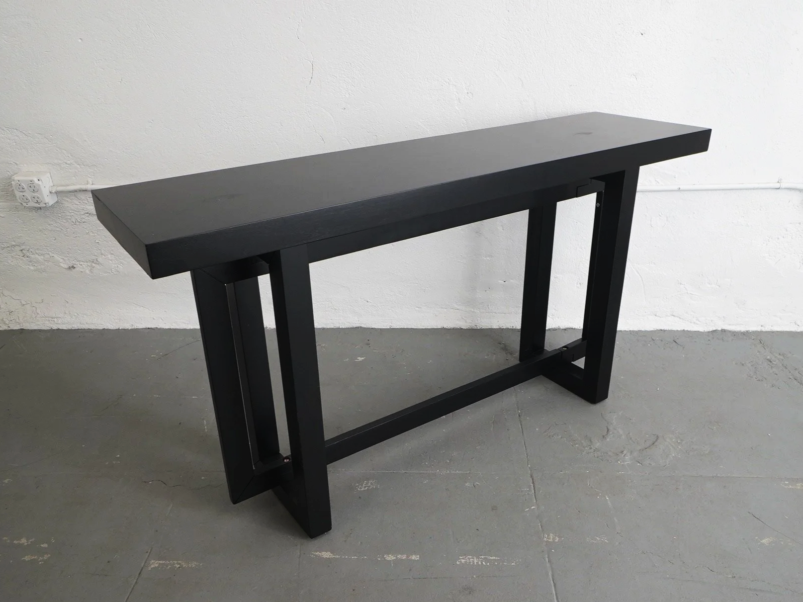 Black Geo Console Table, $95, H32" x W59" x D16", 1 Total