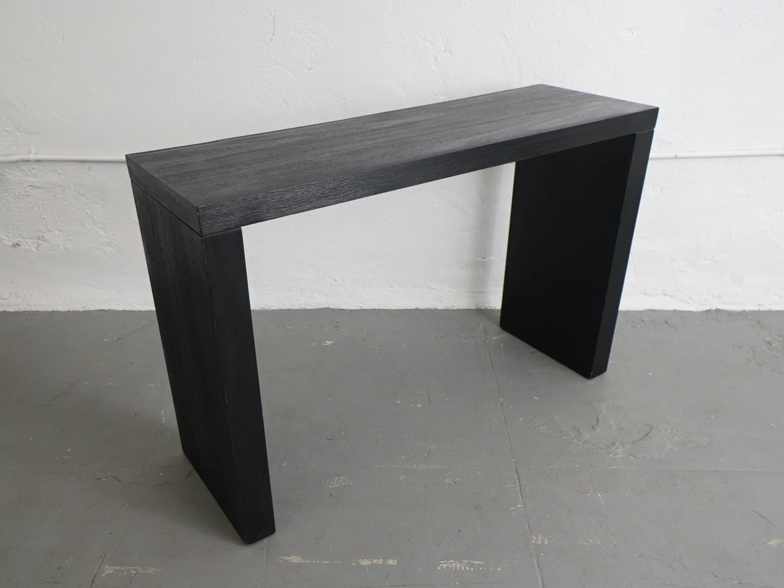 Simple Black Wood Console Table, $85, H30" x W46" x D15", 1 Total