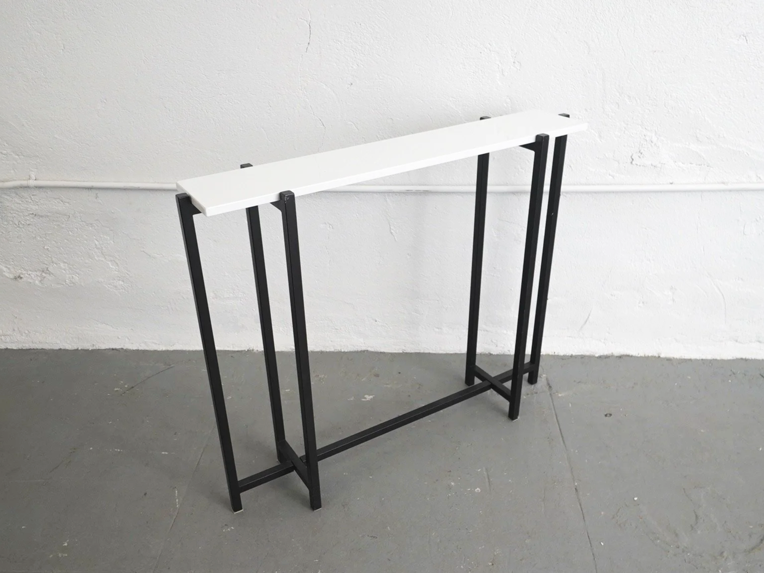 Black & White Skinny Entryway Table, $45, H30" x W36" x D9", 1 Total