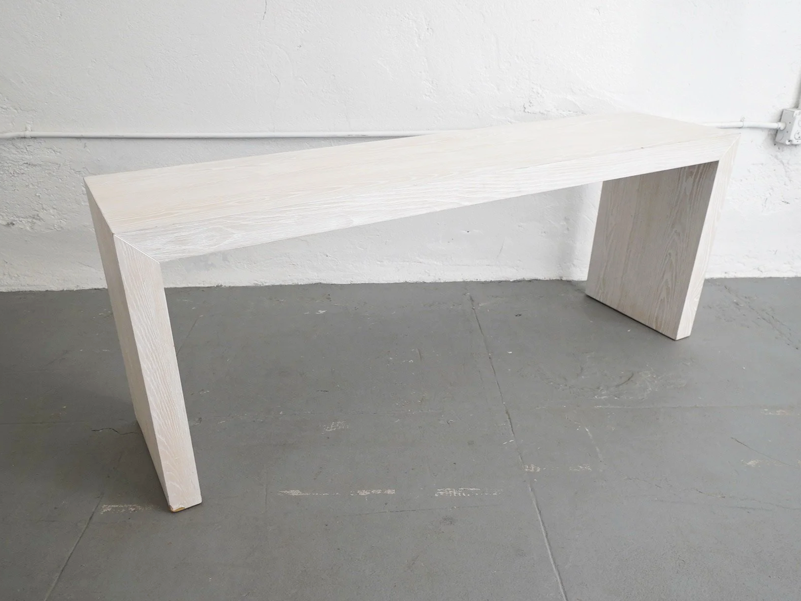 Whitewashed Wood Console Table, $130, H24" x W62" x D15", 1 Total