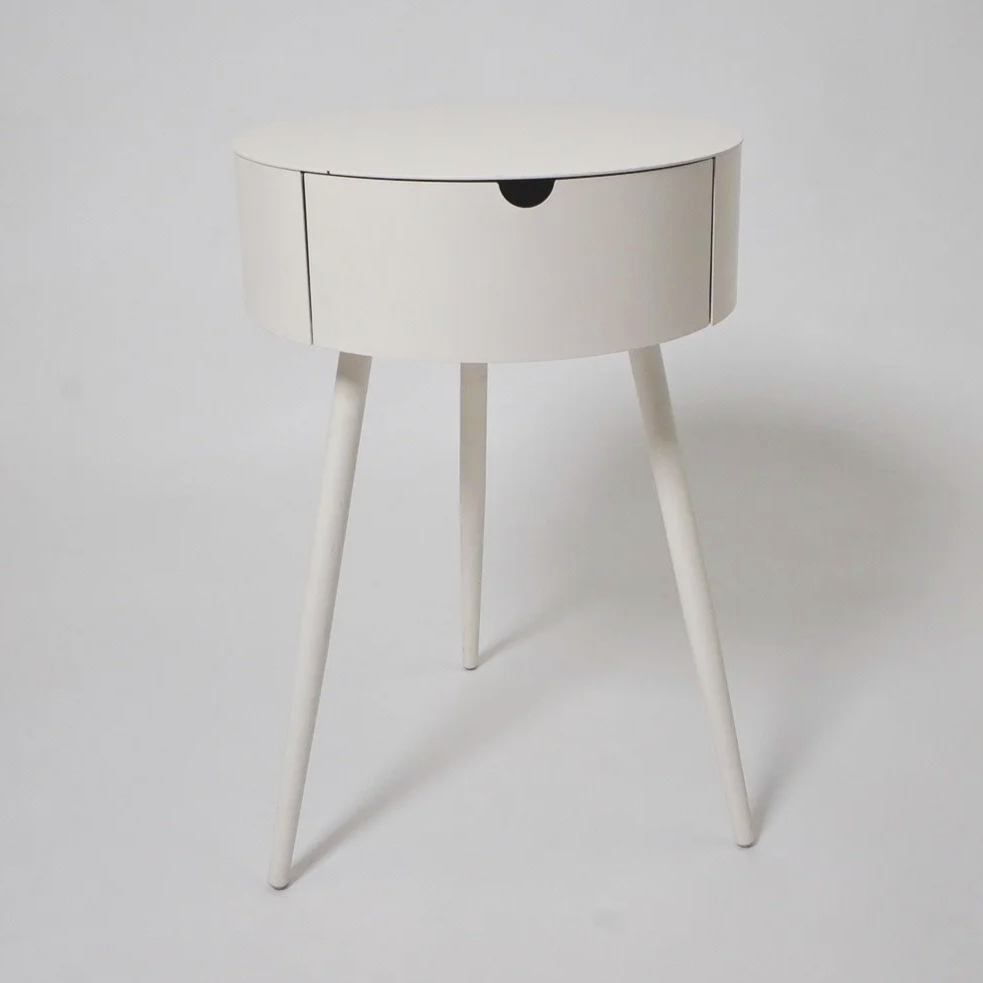 WHITE Metal Nightstand, $35, H: 24" X W16" x D16", 2 Total
