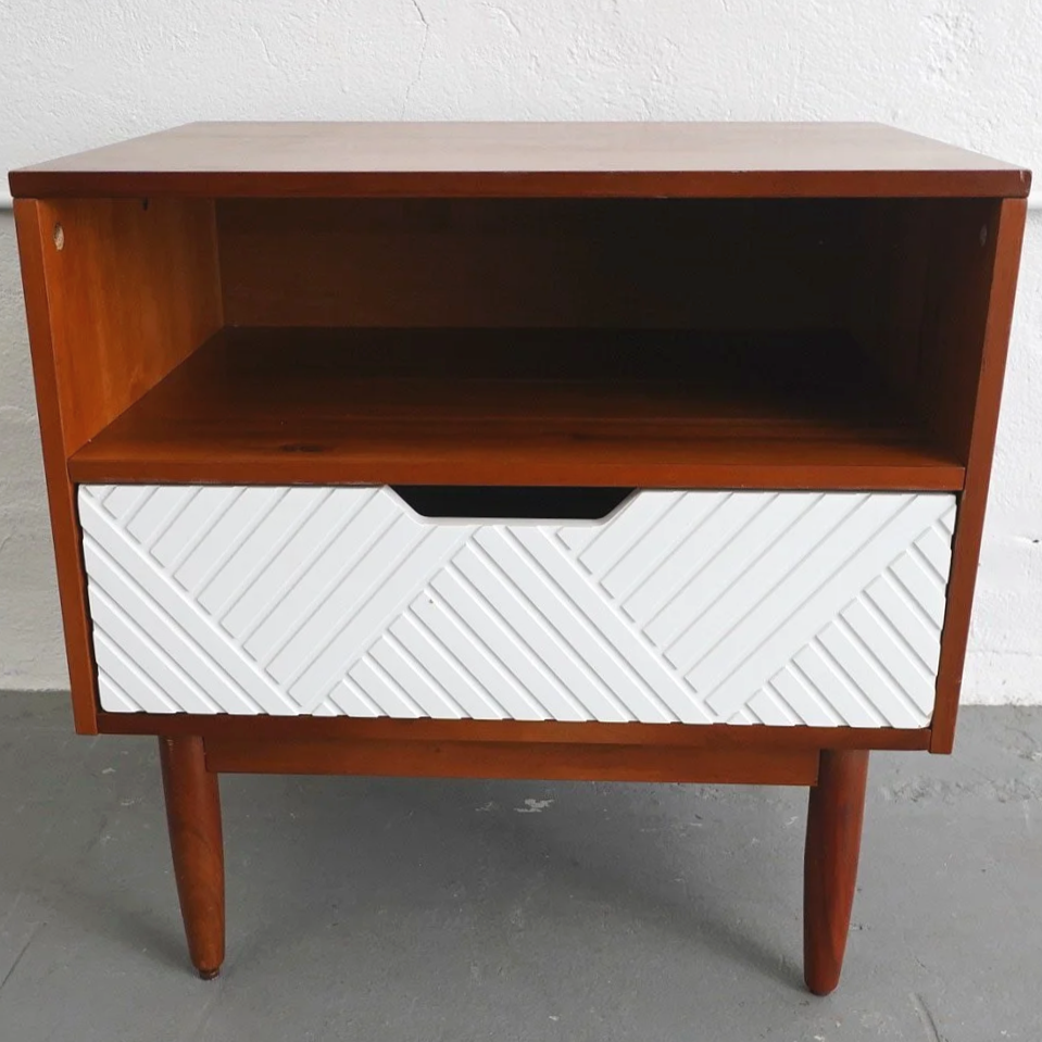 TOURACO NIGHTSTAND, $60, H24" X W24" X D18", 2 TOTAL