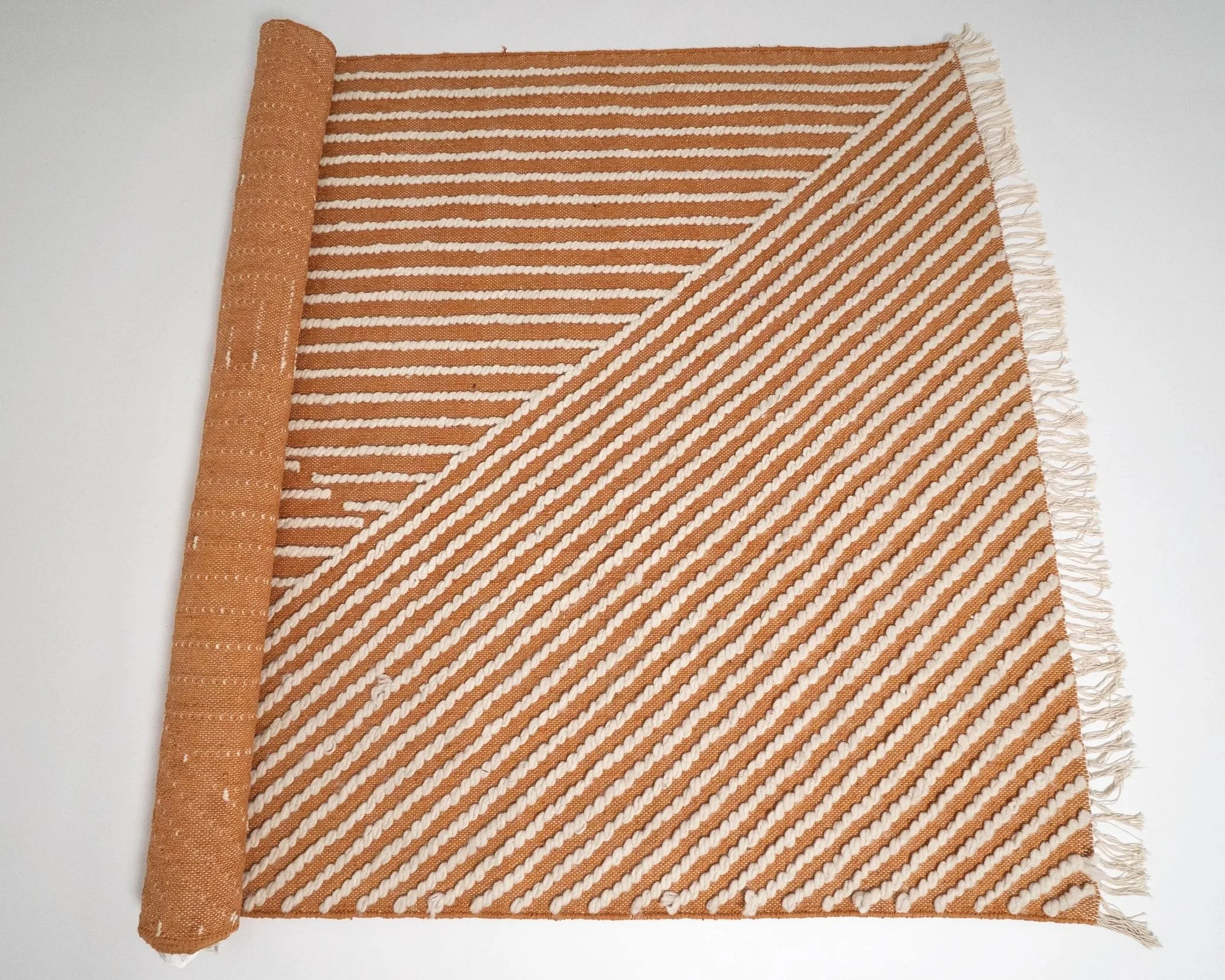 Orange Stripe Rug, $100, 71" x 96"