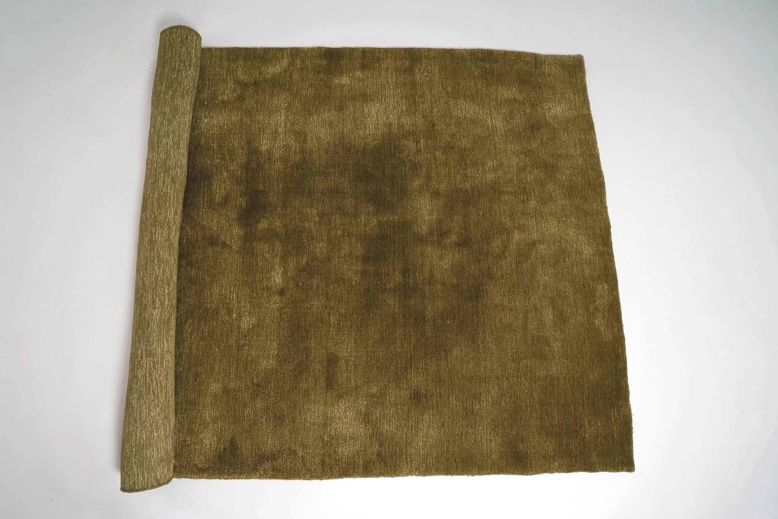Moss Green Wool Rug, $225, 71" x 107"