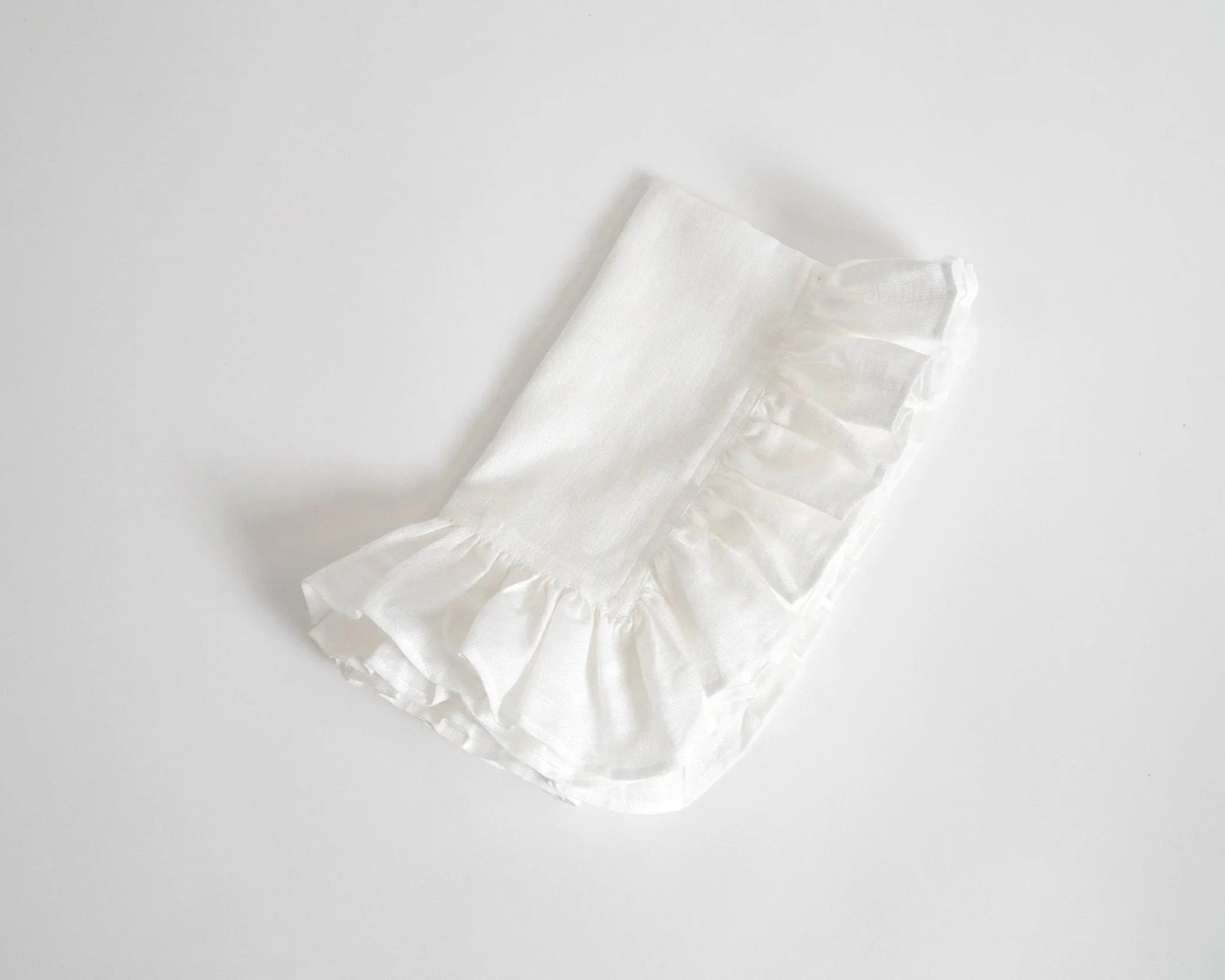 Ruffled White Napkin, $3 each, 24 total