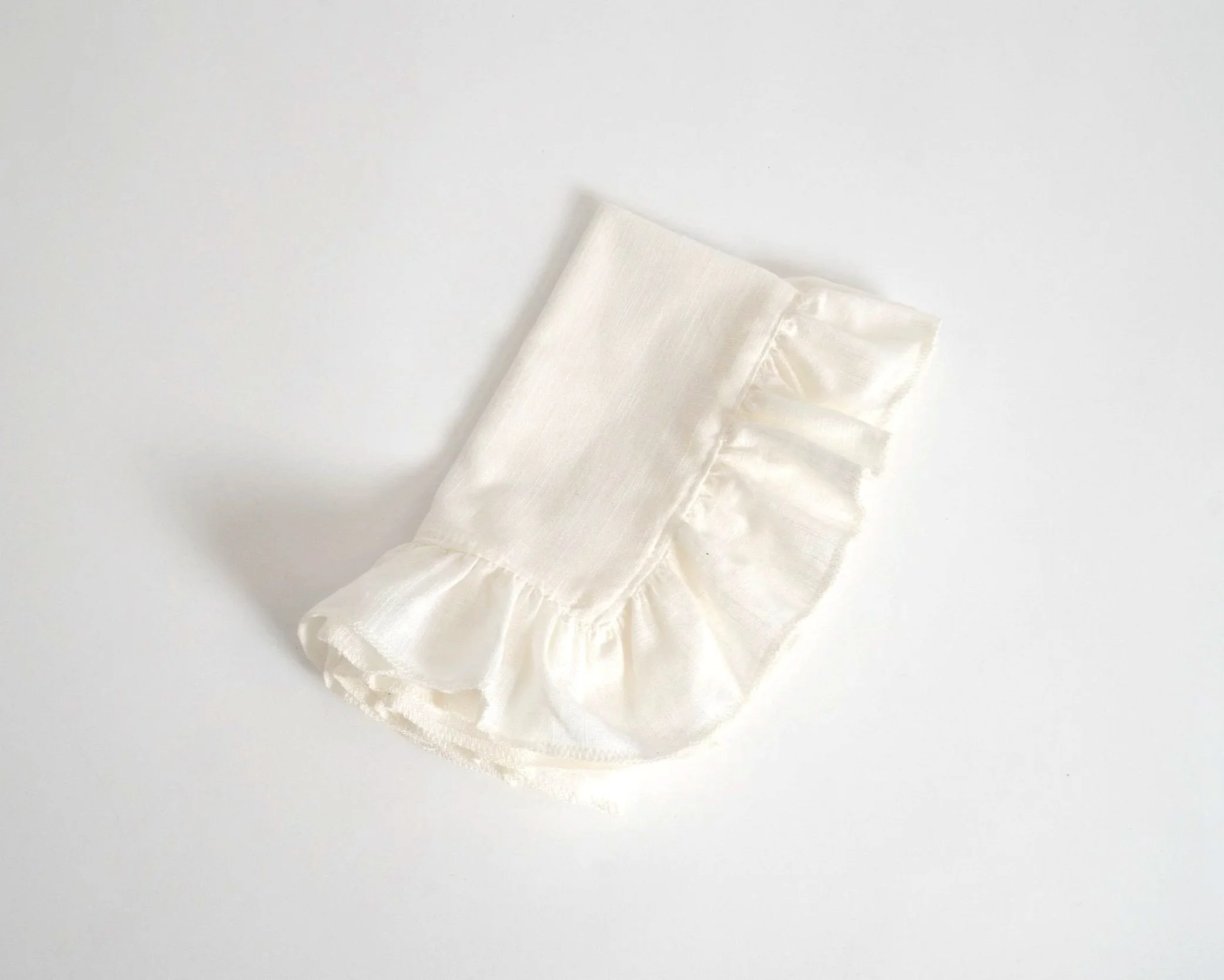 Ruffled Cream Napkin, $3 each, 24 total