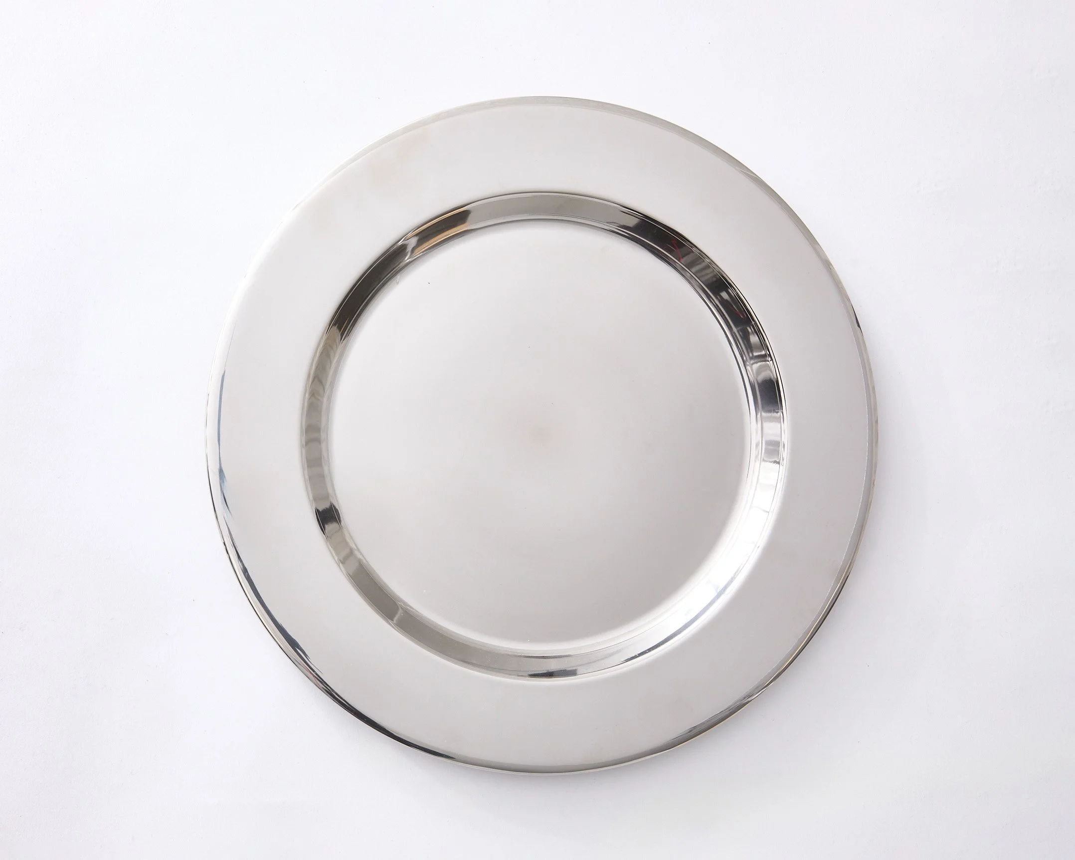 STAINLESS STEEL CHARGER, 12.875", $5 each, 12 AVAILABLE