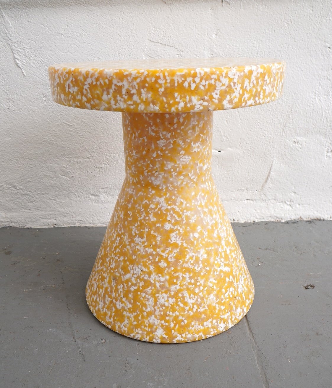 Yellow Resin Bit Cone Stool, $65, H16" x W14" x D14", Single