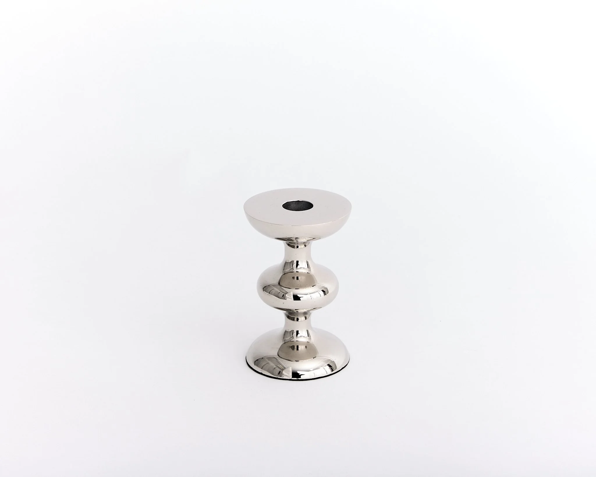 SHORT BUBBLE CANDLESTICK, H4” X W3", $7 each, 6 TOTAL