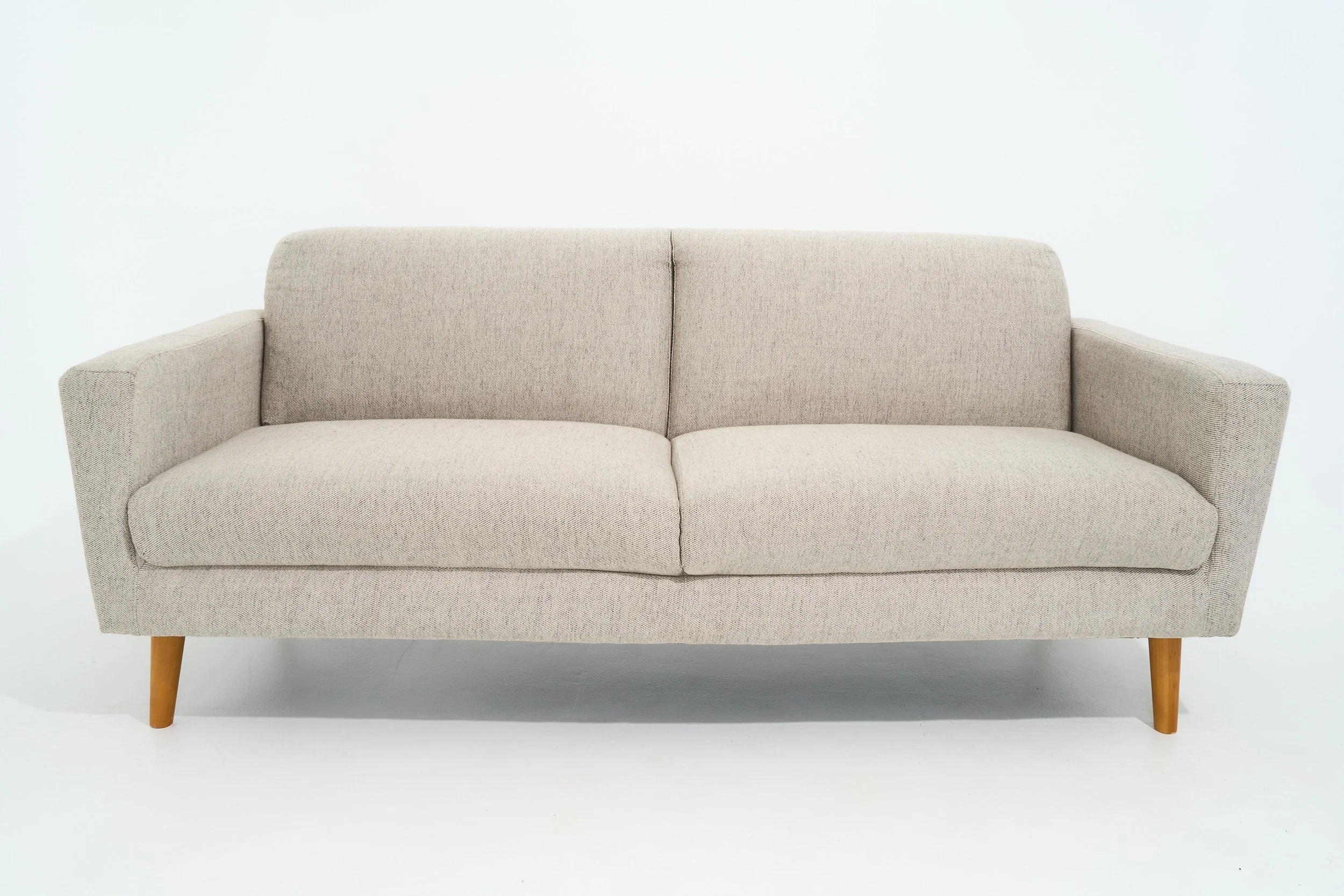 CANVAS TWILL GRAY MODERN LOVESEAT, $210, H30" X W70" D29", #03438, SINGLE