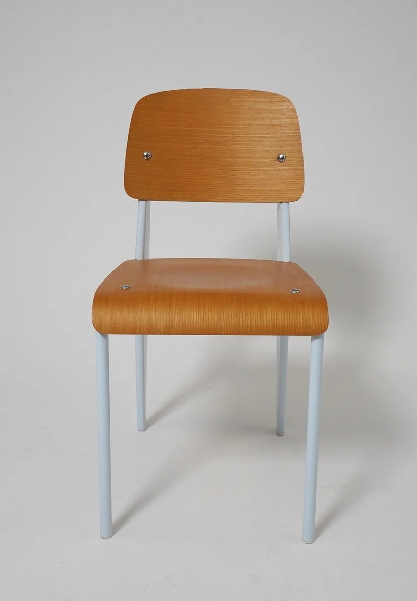 White & Oak Schoolhouse Chair, $75, H32" x W16" x D19", 4 Total