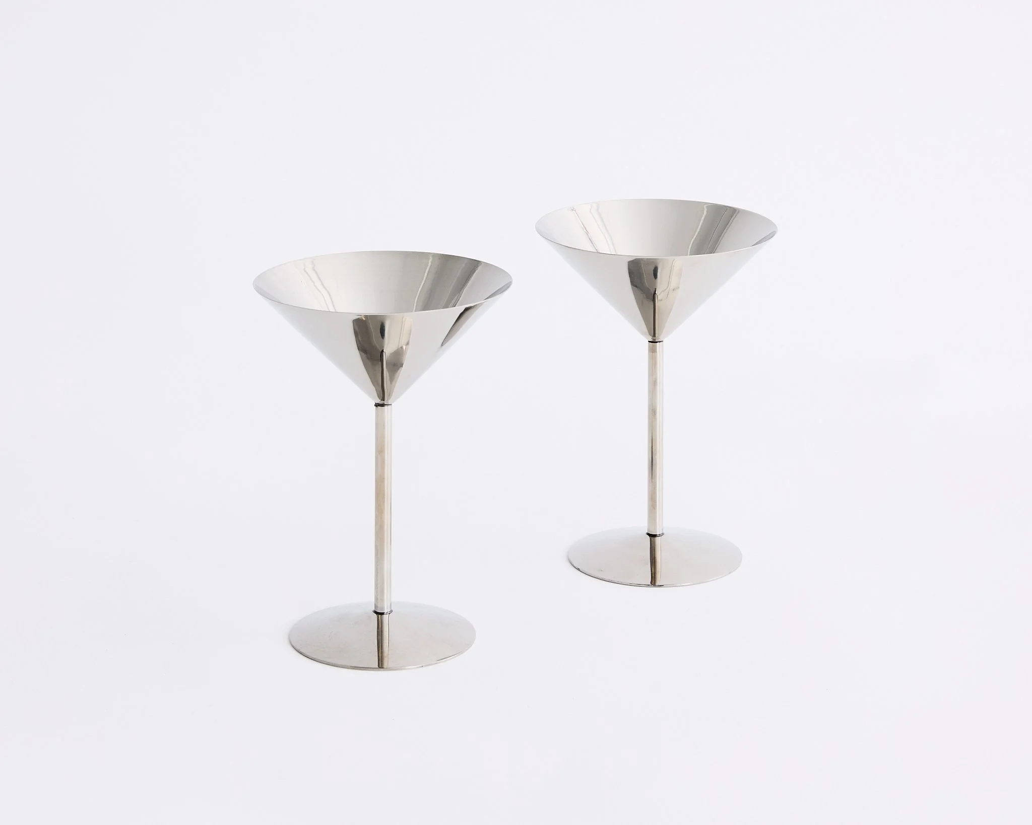 STAINLESS STEEL MARTINI GLASS, W4.625" X H6.4", 8OZ, $5 EACH, 100 TOTAL