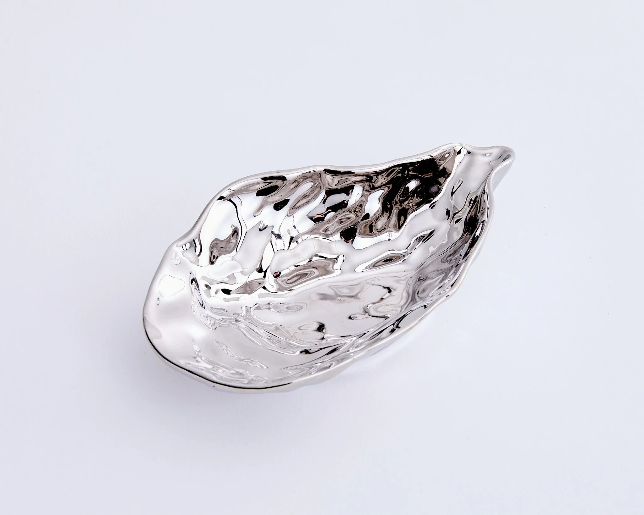SMALL PORCELAIN OYSTER DISH, 7.5" X 4.5" X 2", $7 each, 4 total