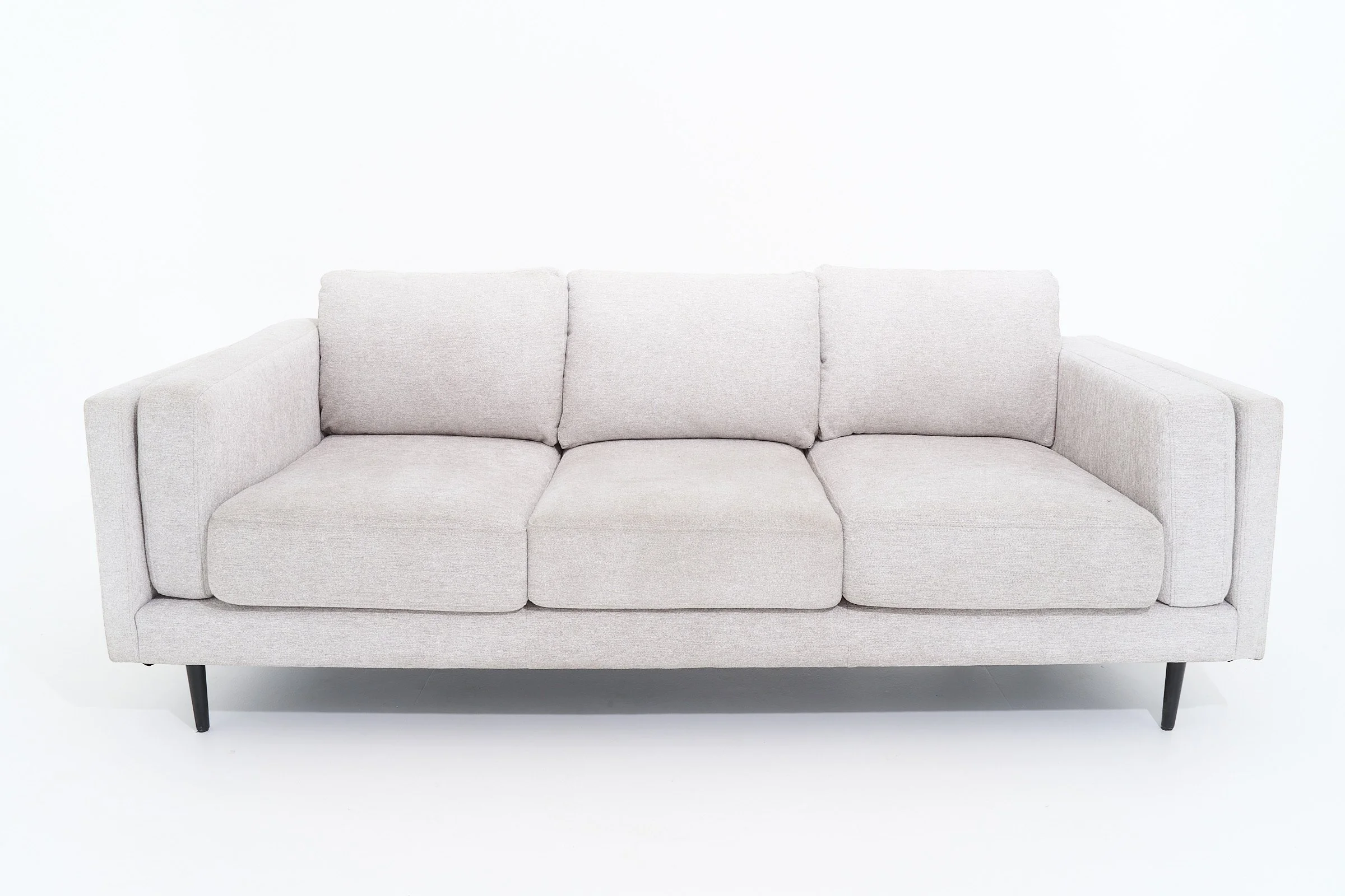 Microsuede Grey 3 Seater Sofa, $360 H37" X W84" X D37", #04148, Single