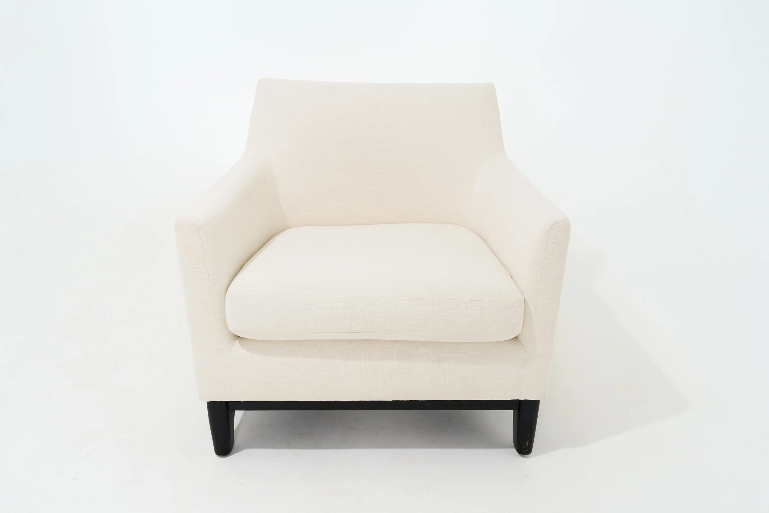EGGSHELL CANVAS CLUB CHAIR, $150, H30" X W30" X D30", #02855, SINGLE