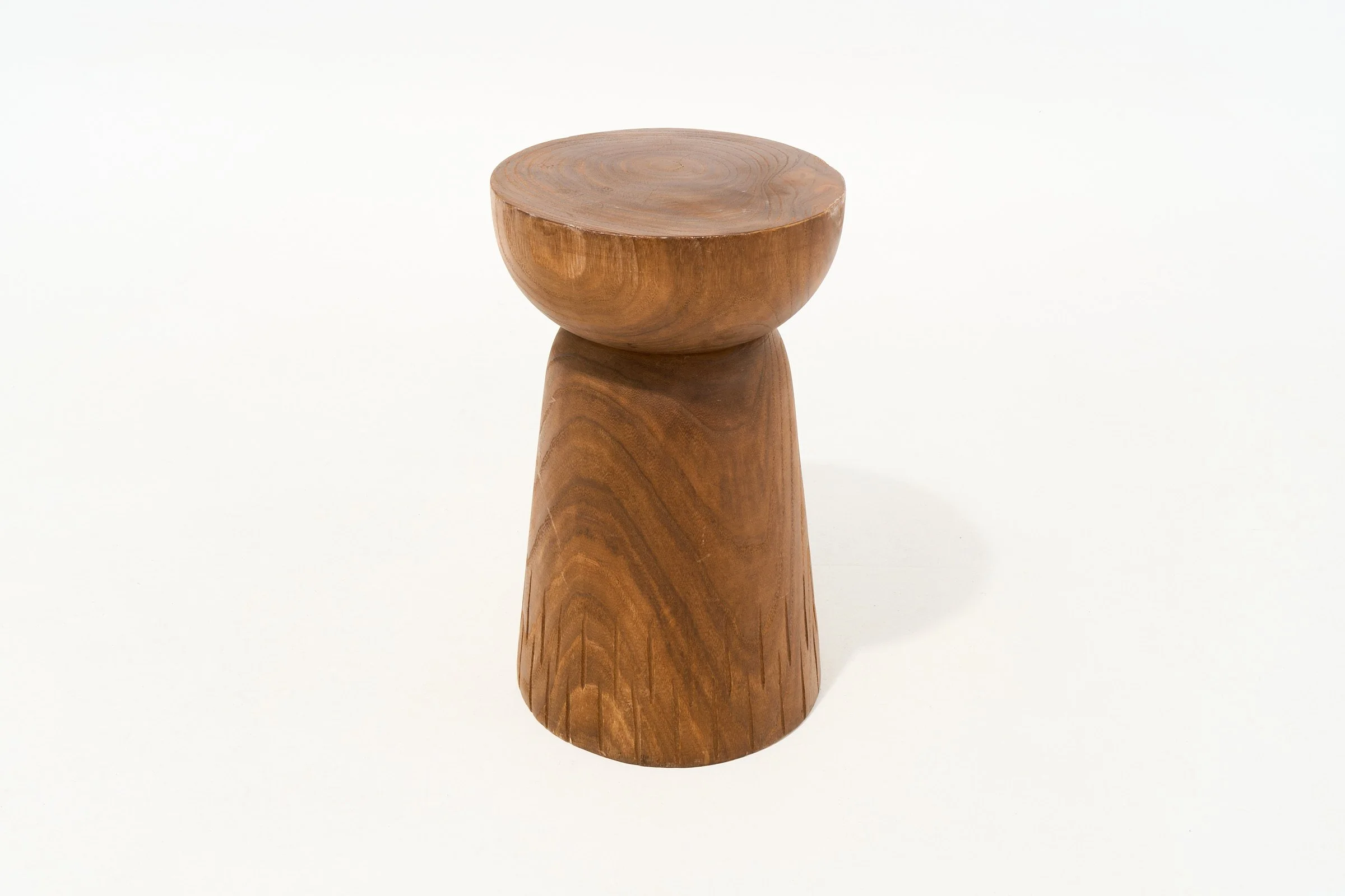 DARK WOOD MINIMALIST STOOL, $60, H19" X W12" X D12", #03463, SINGLE