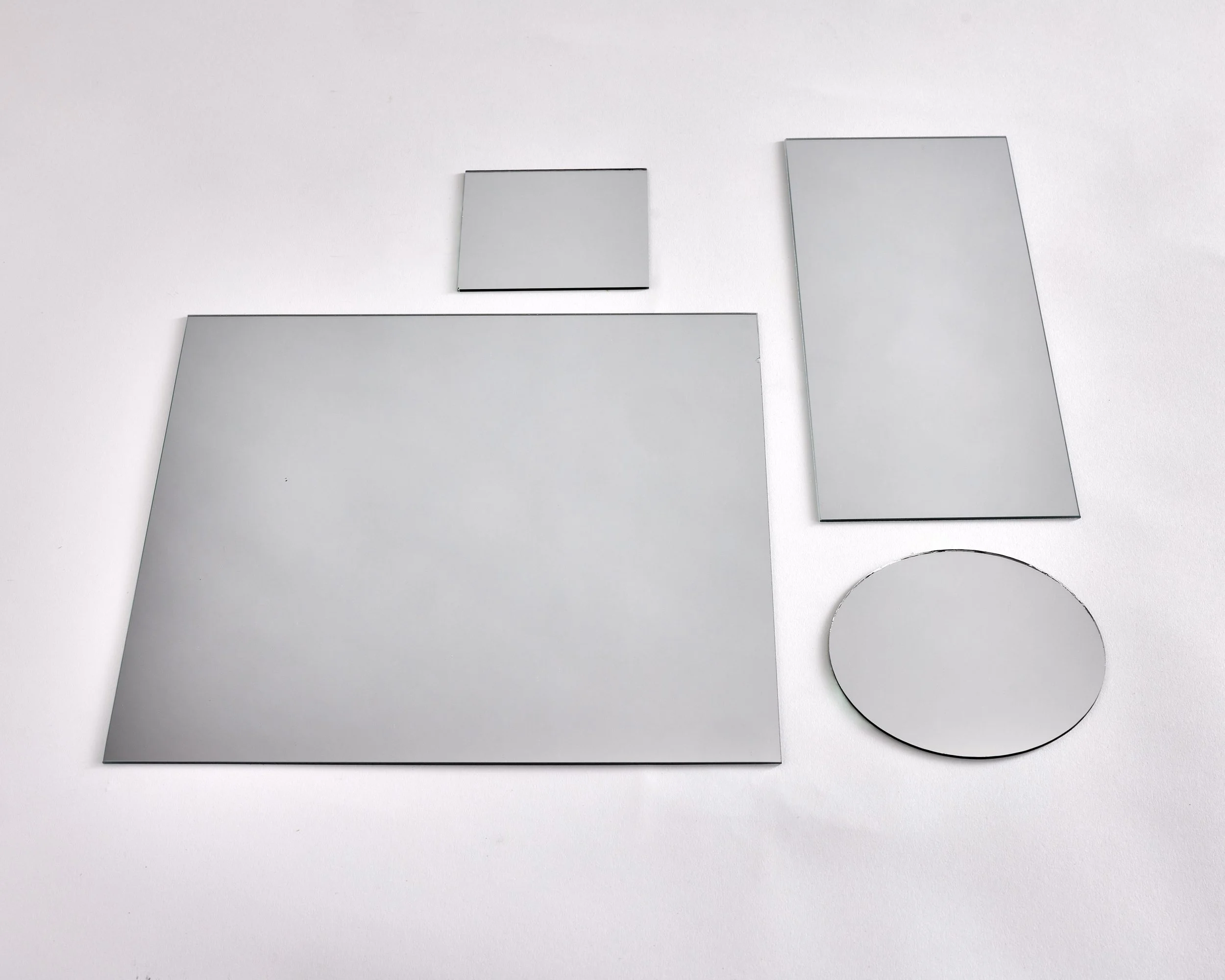 MIRROR PLATES, 4-12", $1-3 each, 24+ total