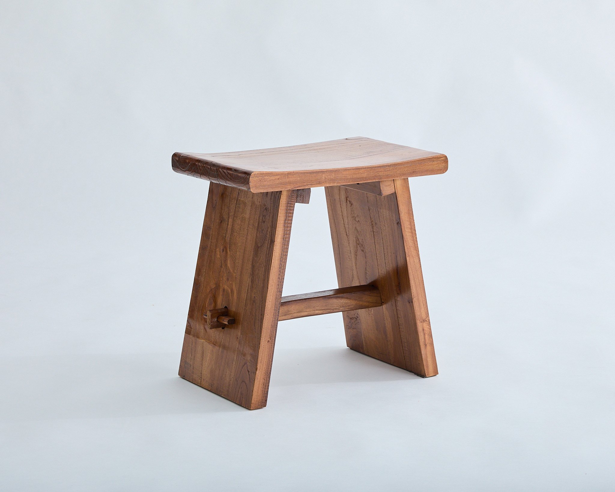 Teak Occasional Stool, $50, H18" x W18" x D12", 2 Total