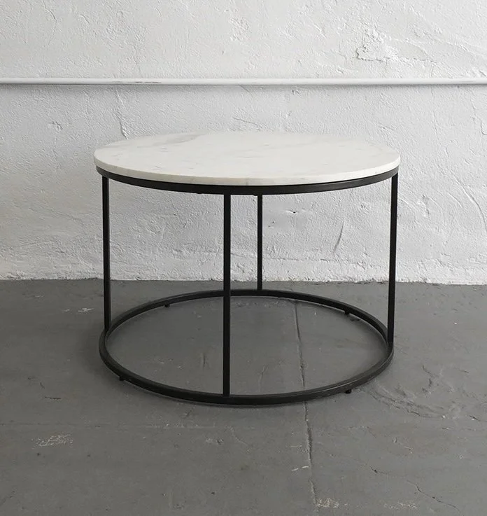 White Marble Top Coffee Table, $65, H16" x W26" x D26", Single