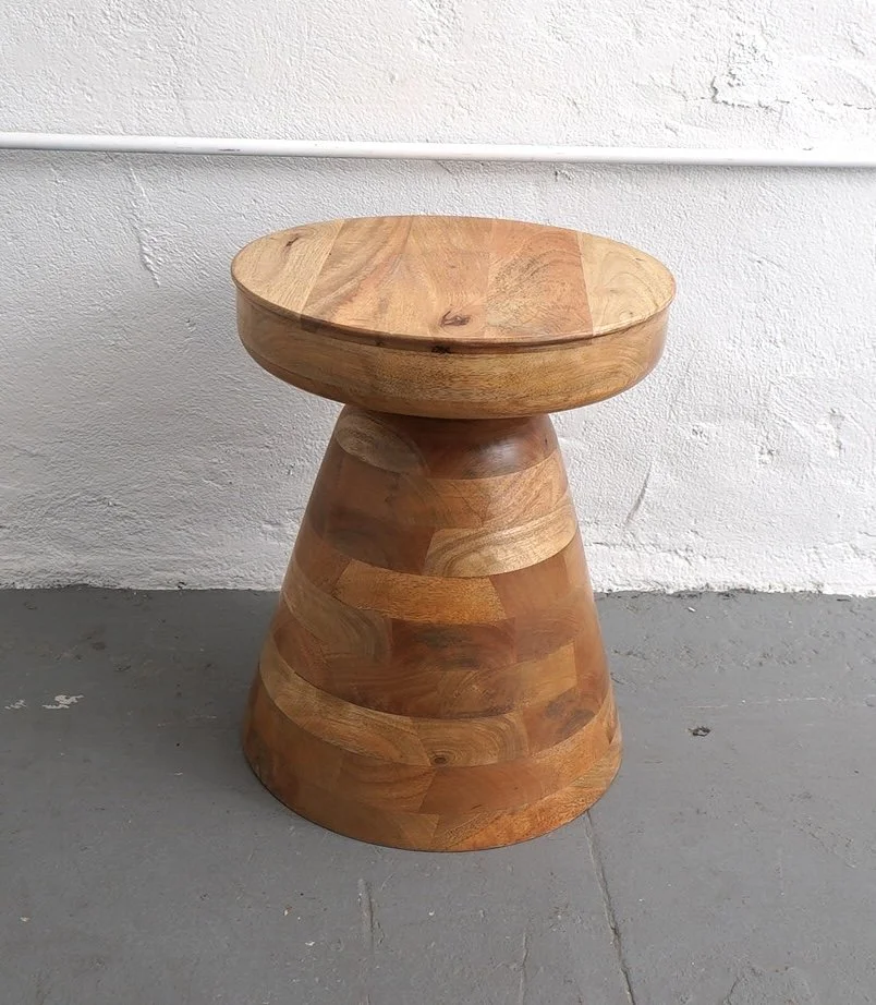 Wood Spool Side Table, $35, H19" x W16"  x D16", 2 Total