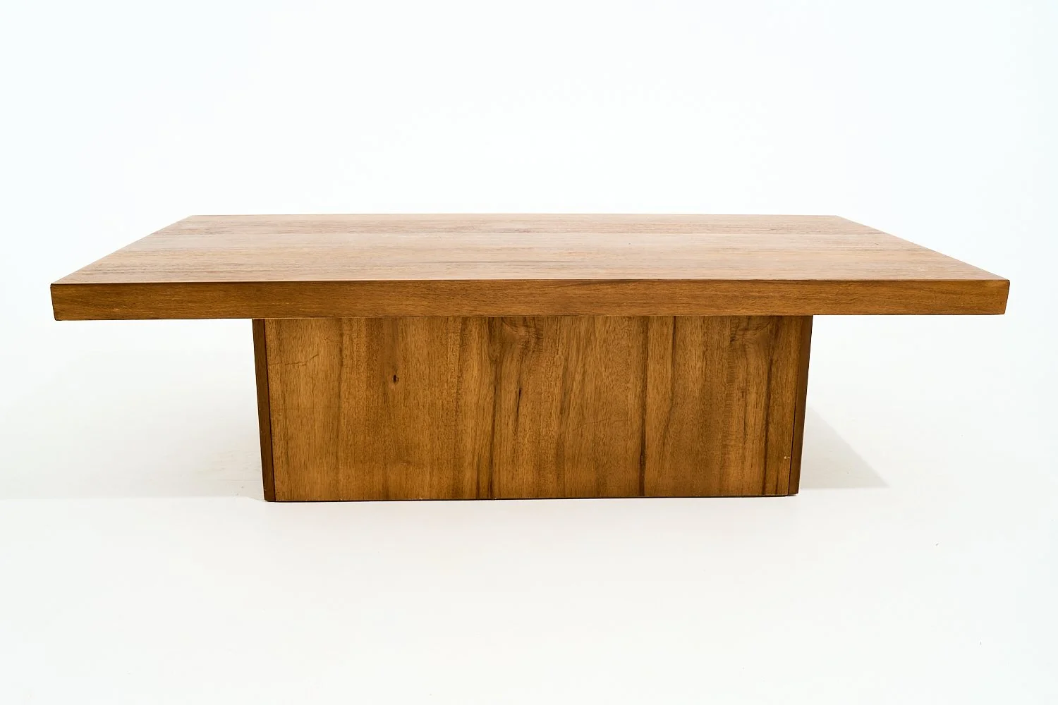 MINIMALIST DARK WOOD COFFEE TABLE, $120, H17" X W55" X D30", #03437, SINGLE