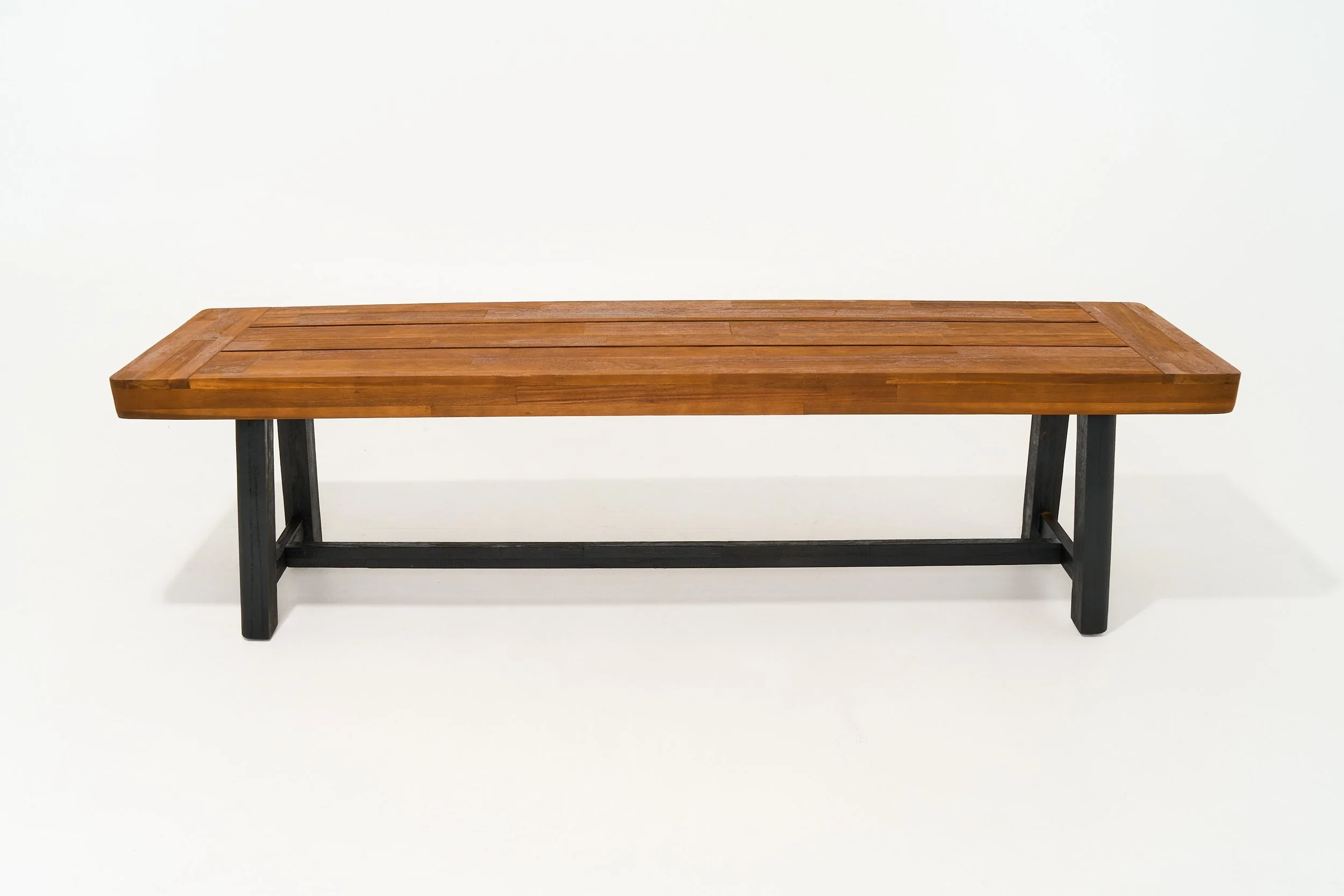 ACACIA STAINED OUTDOOR BENCH, $55, H18" X W15" X D63", #01342 #01346, 2 TOTAL