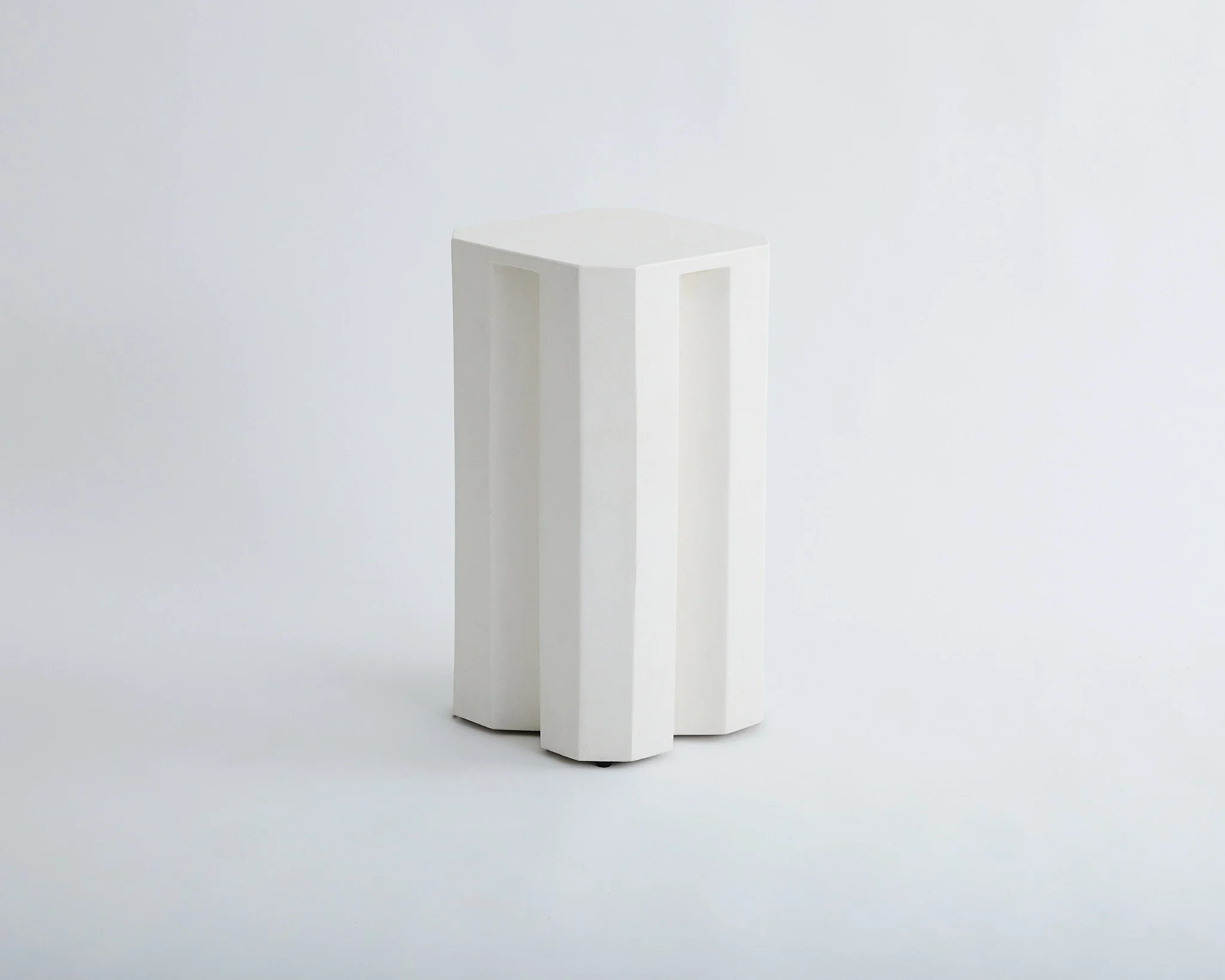 Small Hex Pedestal, $50, H21" x W11" x D11", Single