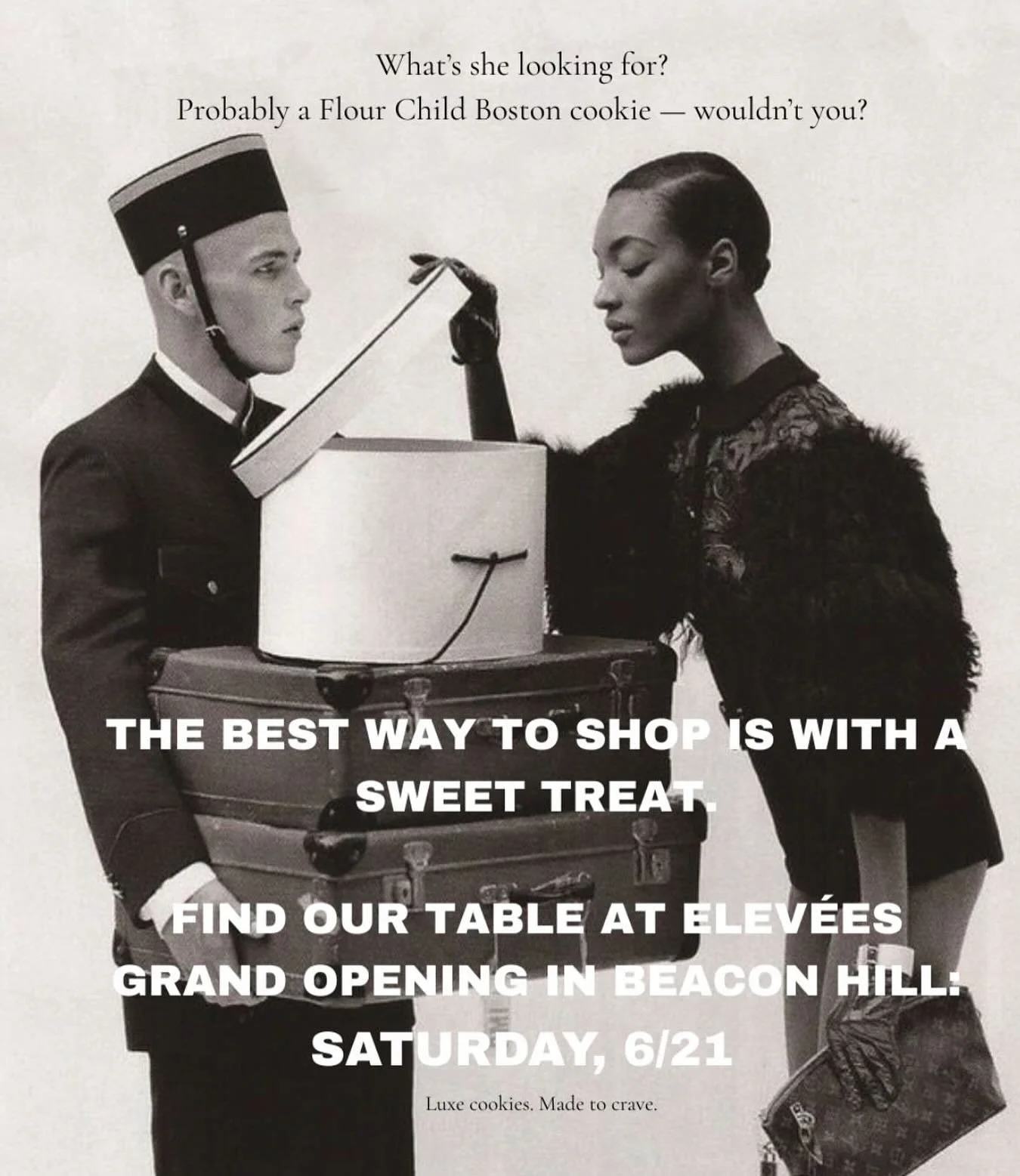 Boston&rsquo;s hottest new cookies with Boston&rsquo;s hottest new boutique. What more could you want on a Saturday? Find us at &Eacute;LEV&Eacute;E&rsquo;s grand opening 6/21