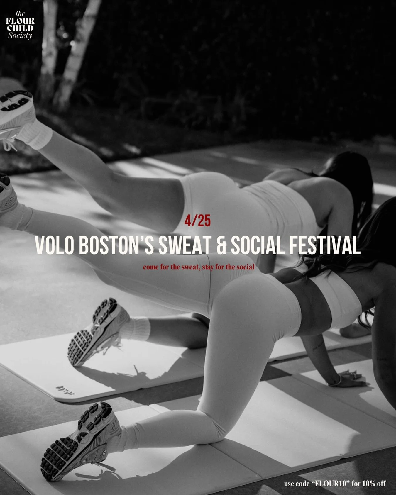We can&rsquo;t wait to move and mingle with you this Saturday at @voloboston&rsquo;s biggest Sweat &amp; Social yet!!! We&rsquo;ll be at the 10 AM Strength Bootcamp! 
Use &ldquo;FLOUR10&rdquo; for 10% off for our community. DM to let us know if you&r