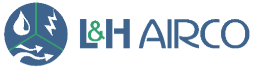 L&H Airco logo with icons of water, lightning, and airflow.