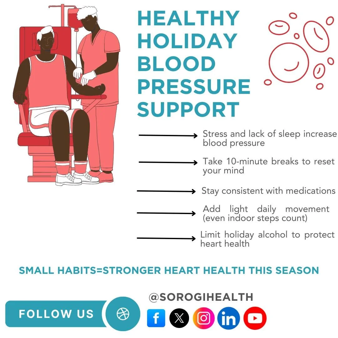 It's not uncommon to hear about the holidays raising someone's blood pressure.

There's actually some truth to it.

But there's strategies that can help.

Here are just a few.

We journey with you. Learn more by clicking the link in our bio.