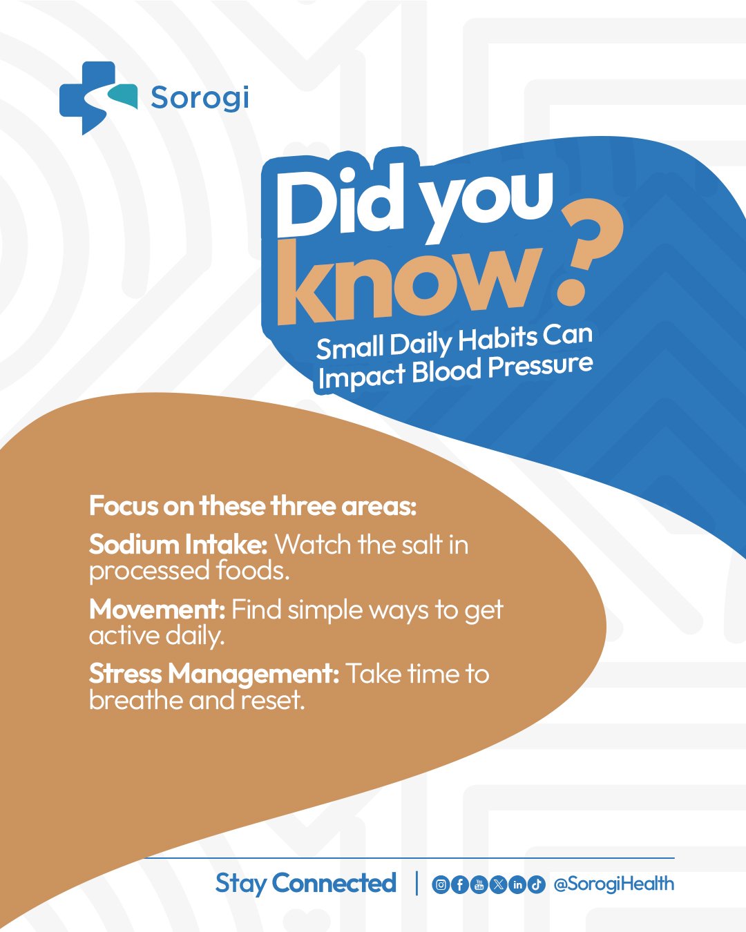 Small steps, big heart health! ❤️
Did you know that the choices you make every single day can have a direct impact on your blood pressure? 

While big lifestyle changes can feel overwhelming, focusing on small, manageable habits is the best way to se