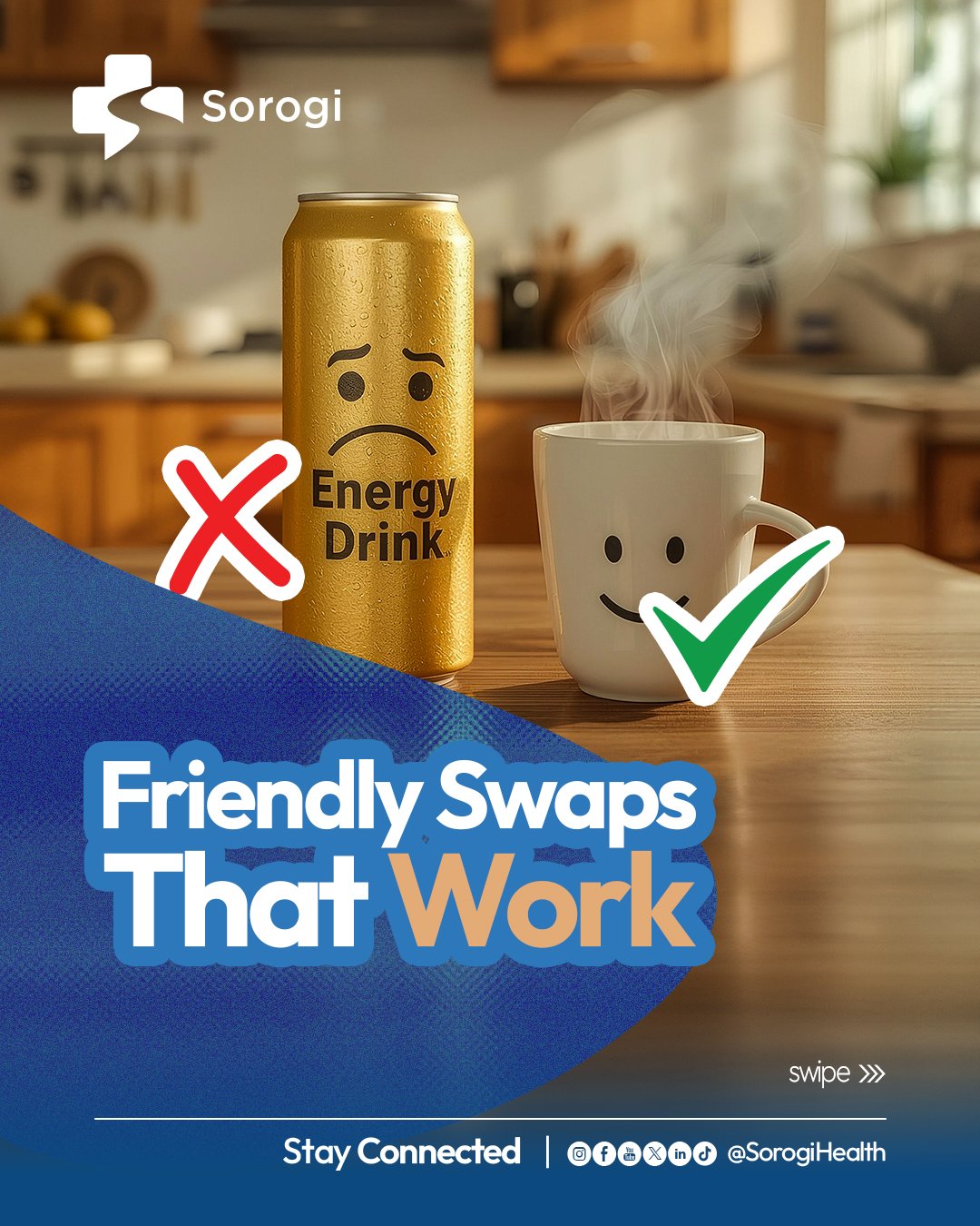 Managing blood pressure doesn't mean sitting out.
Bring your own drink. Make the swap. Stay hydrated. 
You Are still part of every conversation, every laugh, every moment&mdash;and you're taking care of yourself at the same time.

Swipe through for 3