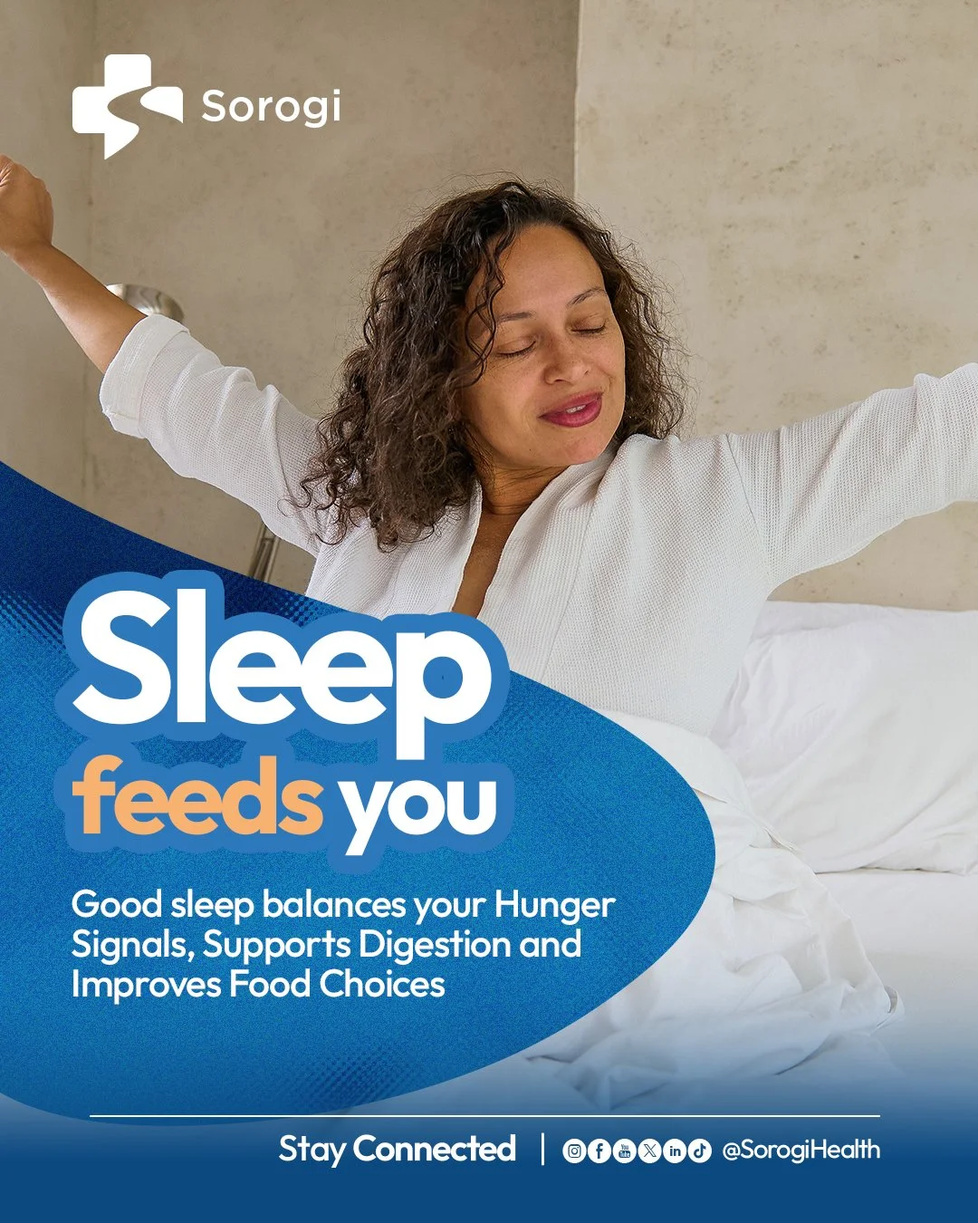 When you don't get enough sleep, your body gets confused and starts sending mixed signals. Your body literally can't tell the difference between being tired and being hungry. 

But when you get quality sleep your hunger hormones find their balance, y