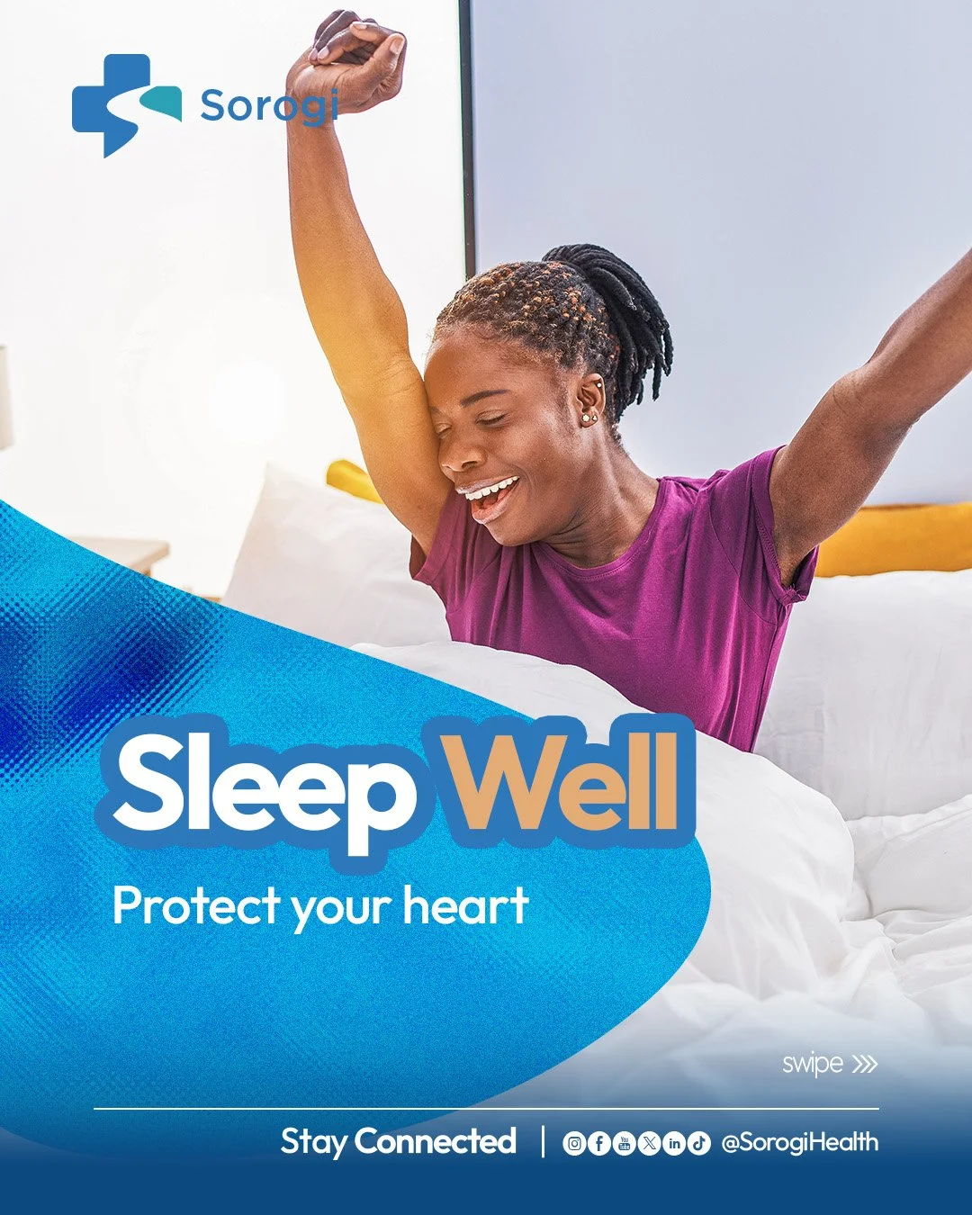 If you are not sleeping enough, your heart never gets the break it needs to recover from all the work it does keeping you alive.

Your heart works hard for you every single day and sleep is when it gets to truly rest and repair. While you sleep, your