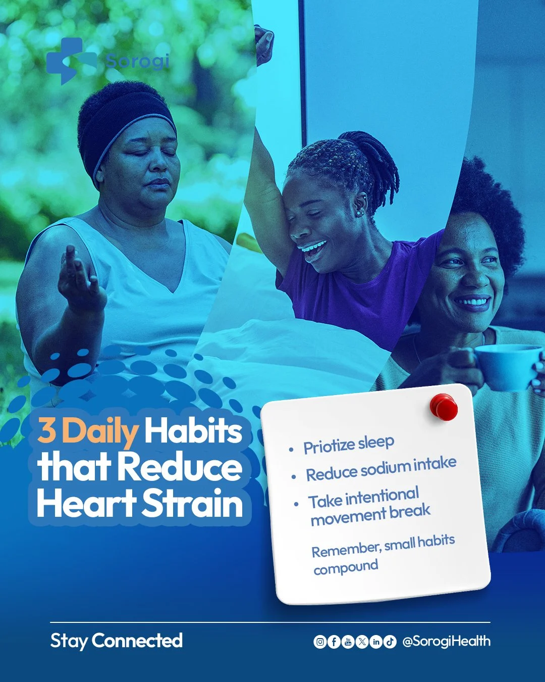 If you've ever felt like heart health advice wasn't made for you too intensely, too complicated, too late, this is for you.

Protecting your heart doesn't have to be overwhelming.

Here are 3 habits that are simple, proven, and powerful:

&bull; Prio