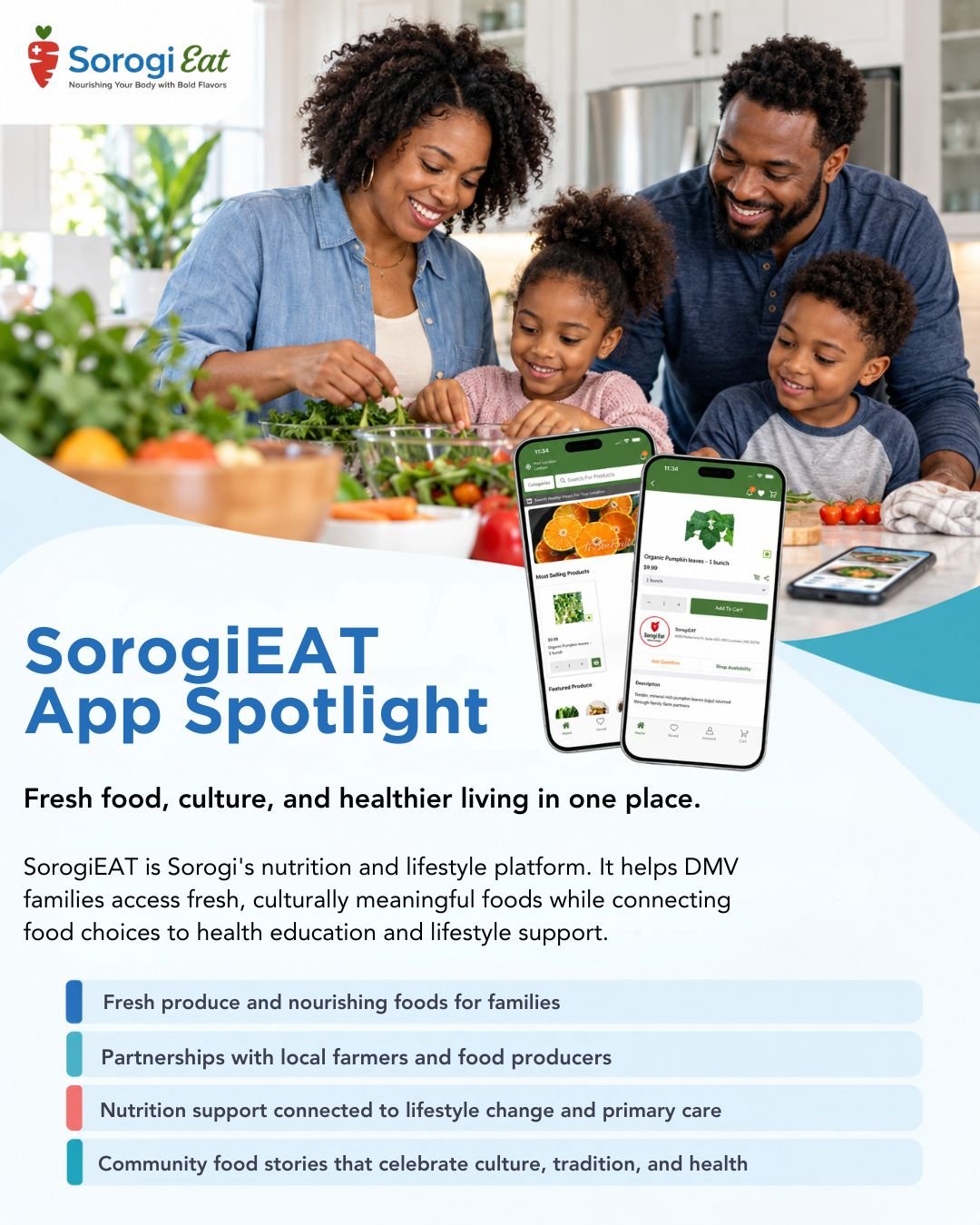 Fresh food, culture, and healthier living in one place. SorogiEAT connects families with culturally meaningful foods, local producers, and nutrition support 

#SorogiEAT #FoodAccess #FreshFood #HealthyFamilies