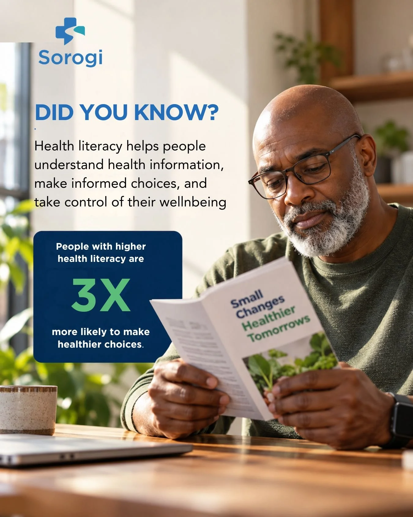Understanding your health information can make everyday decisions easier and more confident. Knowledge is an important part of taking charge of your well being. 

#SorogiHealth #HealthLiteracy #KnowYourHealth #HealthyChoices